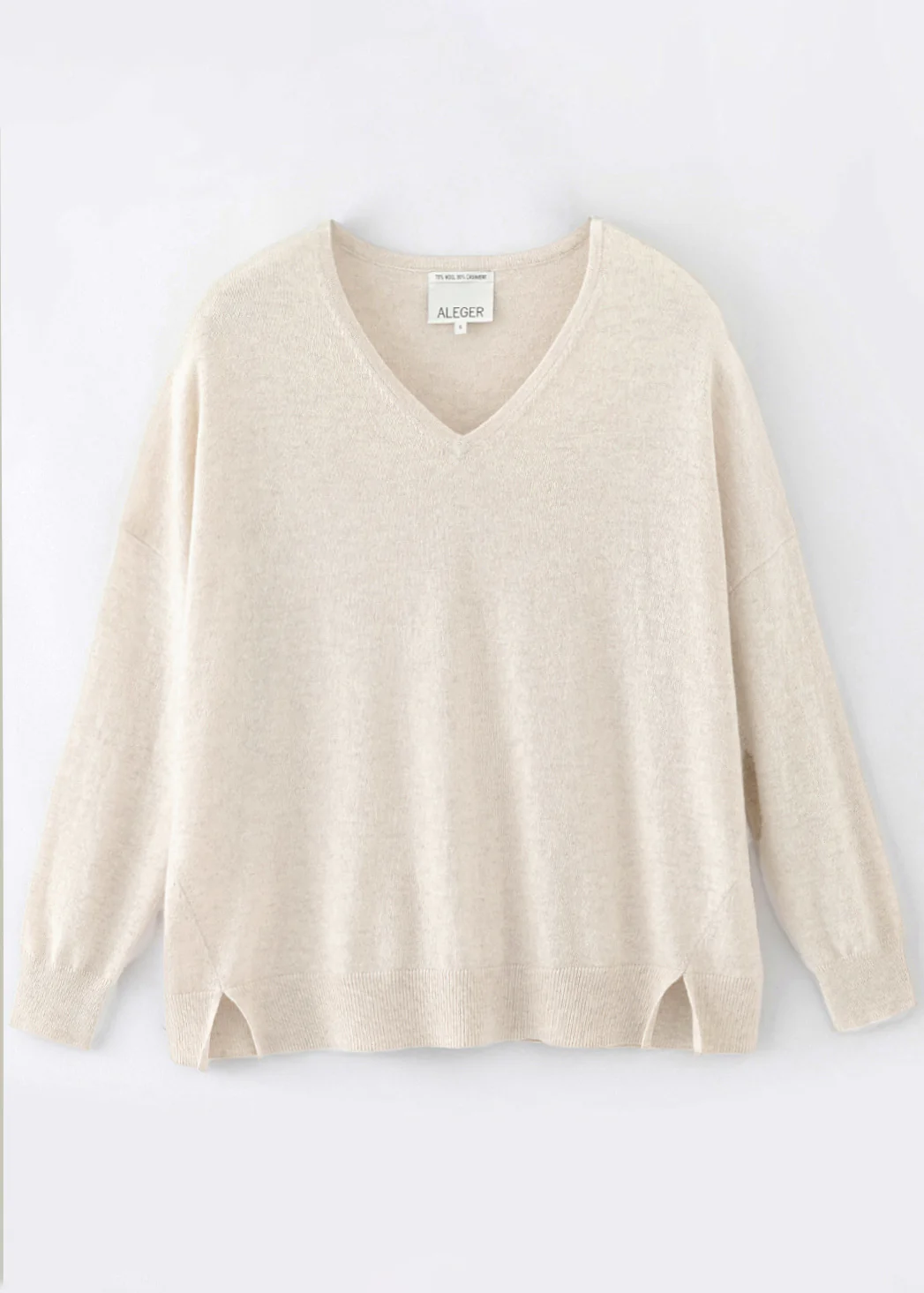 Aleger - Cashmere Classic V-Neck - Image 3