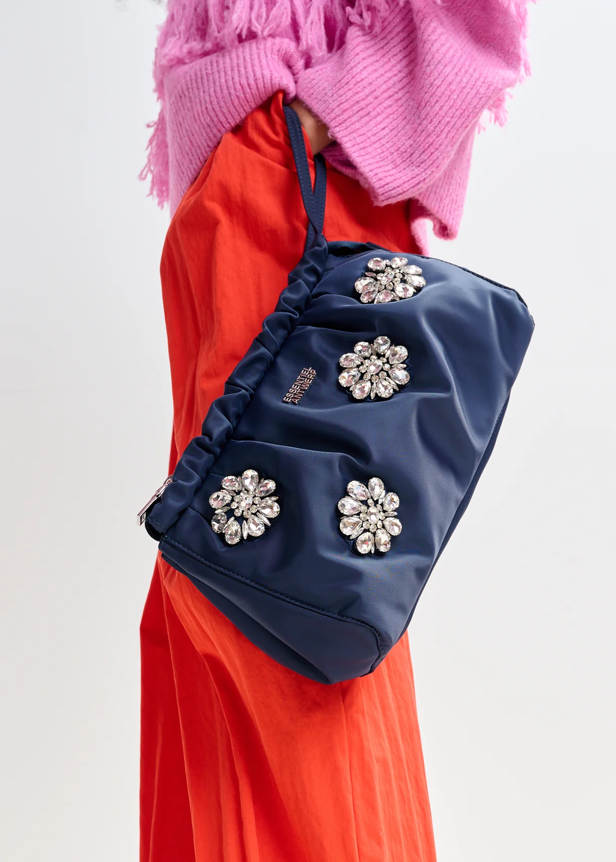 Essentiel Antwerp - Jimone Embroidered Satin Pouch - Image 7