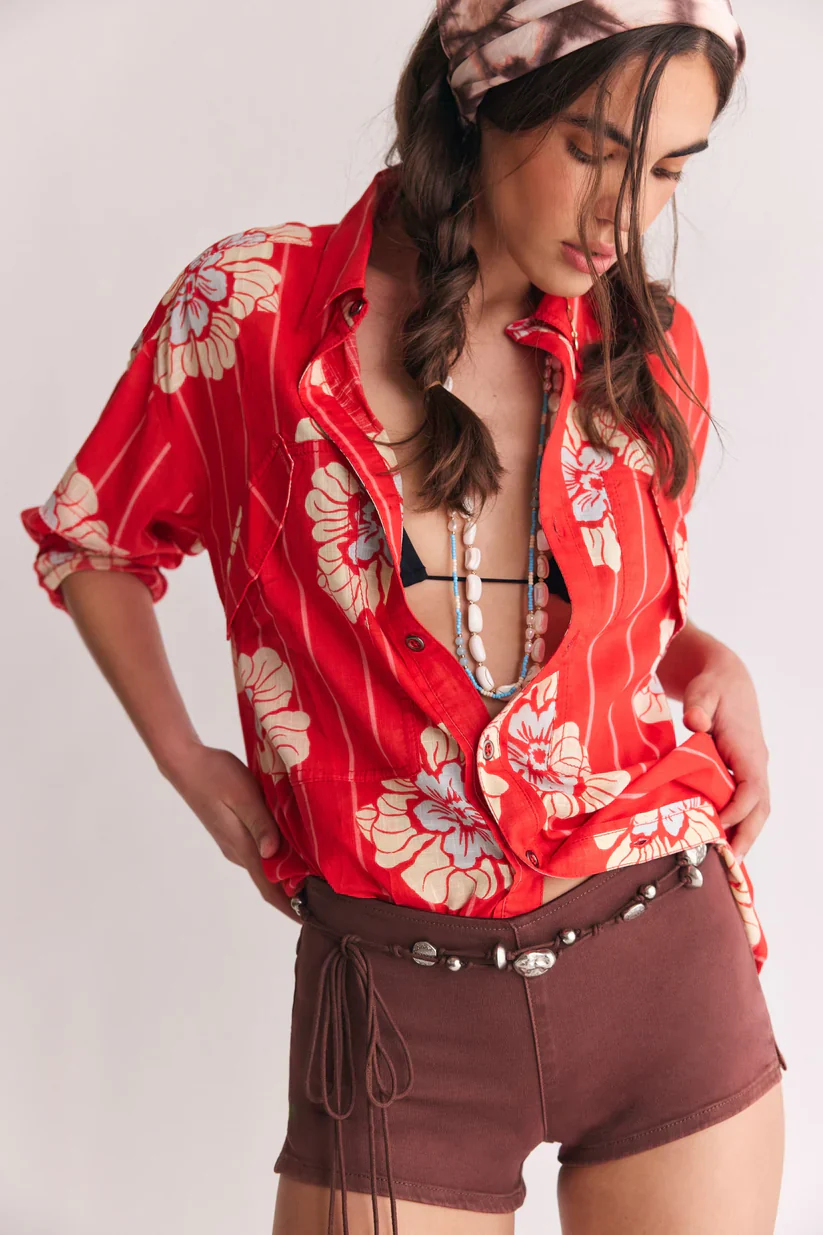Free People - Hidden Flower Camo Shirt - Image 4