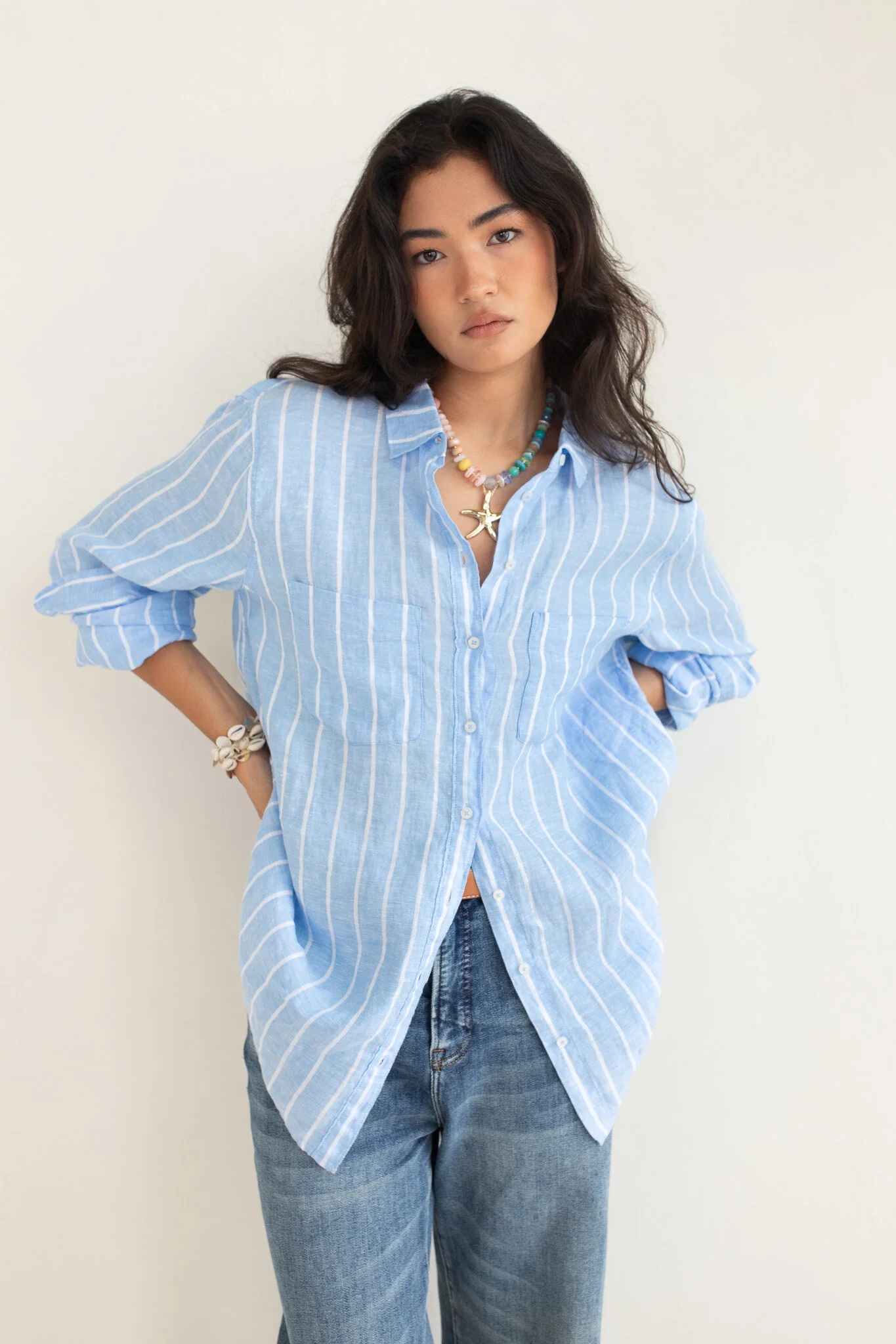 Hut - Boyfriend Shirt Amalfi Stripe - Image 2