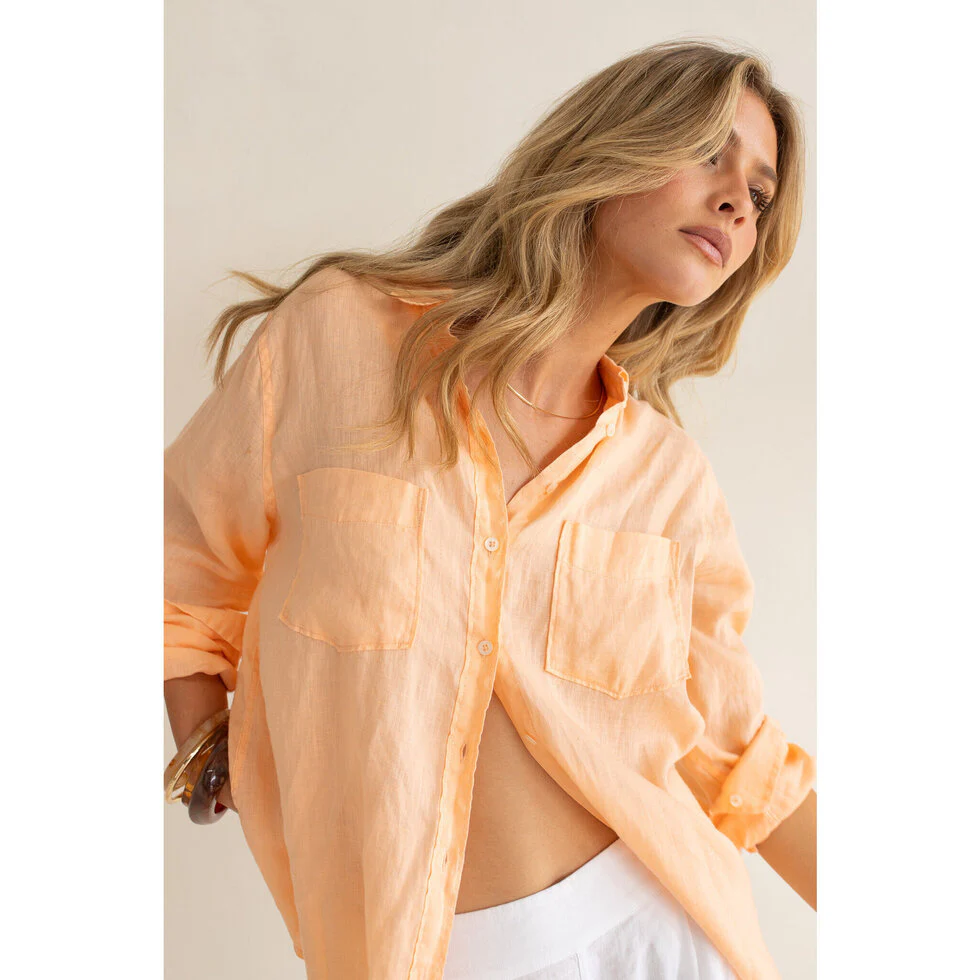 Hut - Boyfriend Shirt Apricot - Image 3