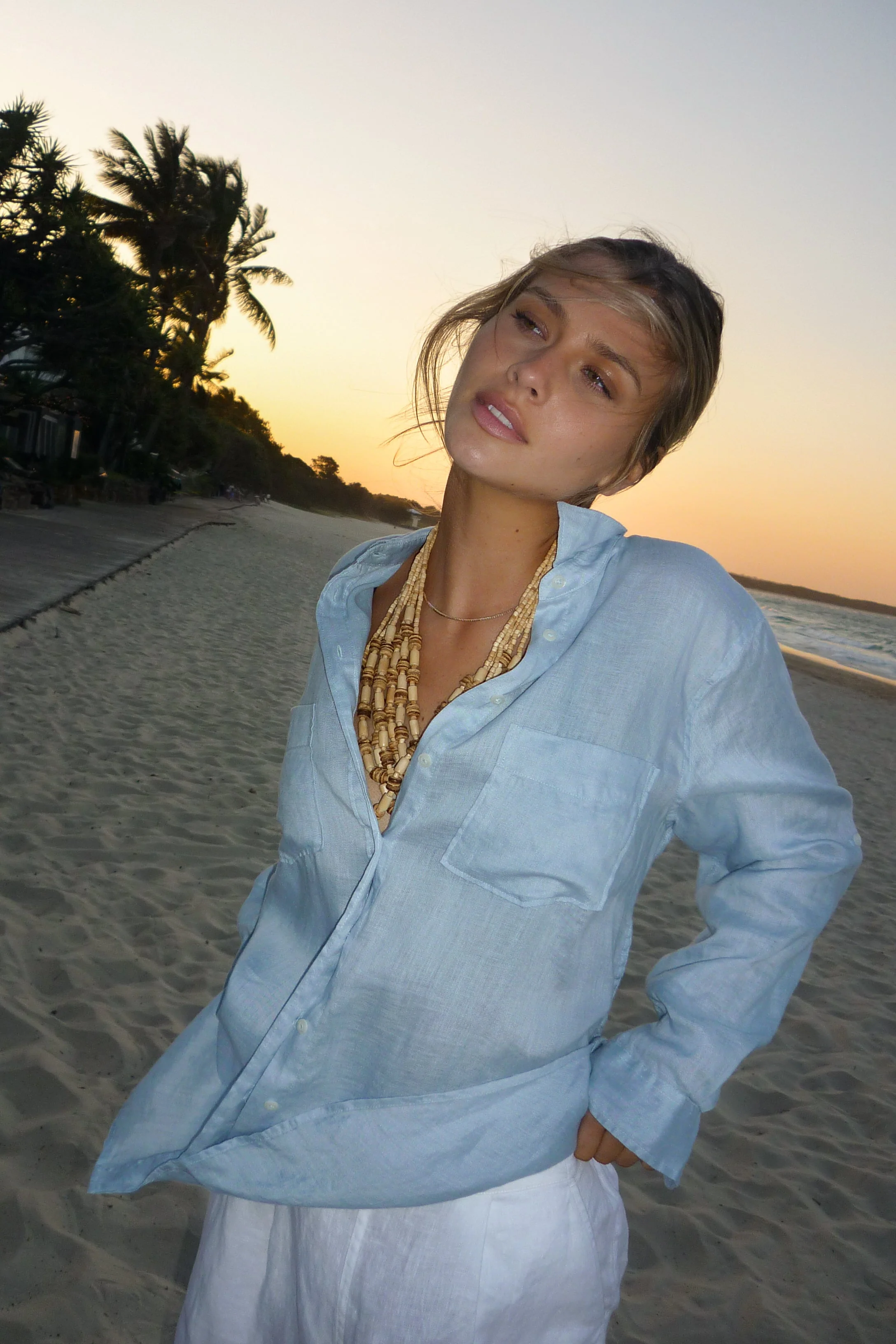 Hut - Boyfriend Shirt Breeze Blue - Image 3