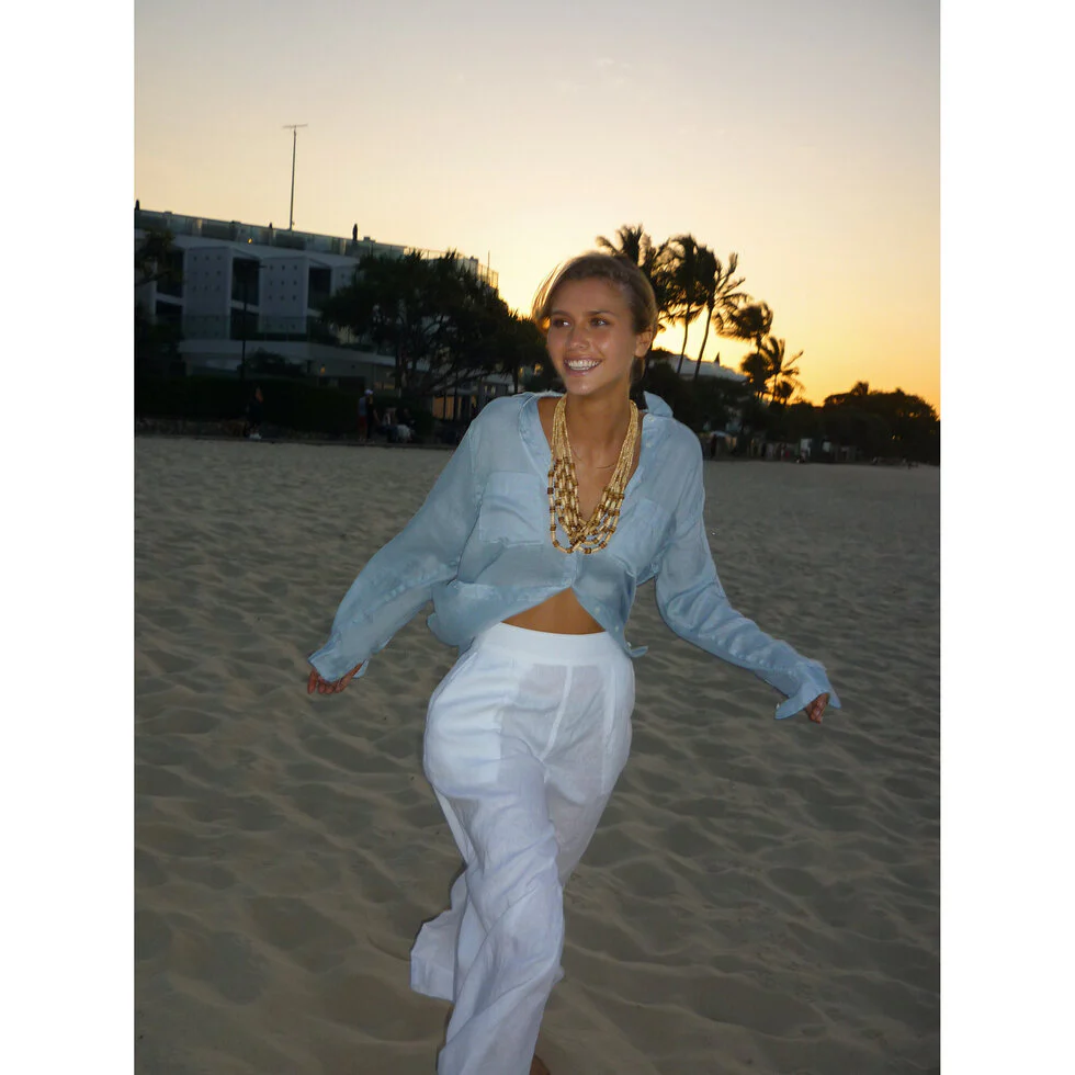 Hut - Boyfriend Shirt Breeze Blue - Image 4