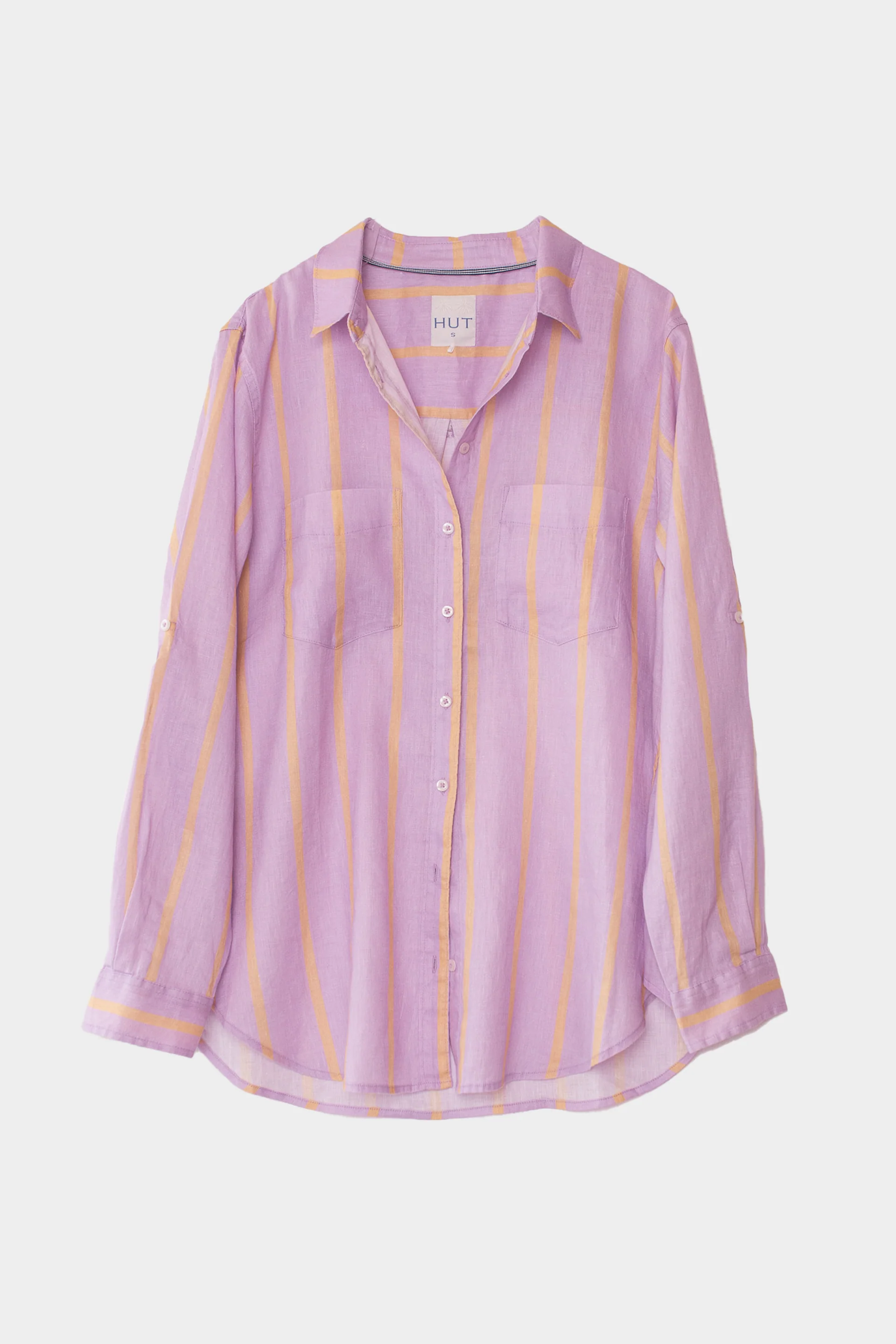 Hut - Boyfriend Shirt Mauve Over Beige - Image 5