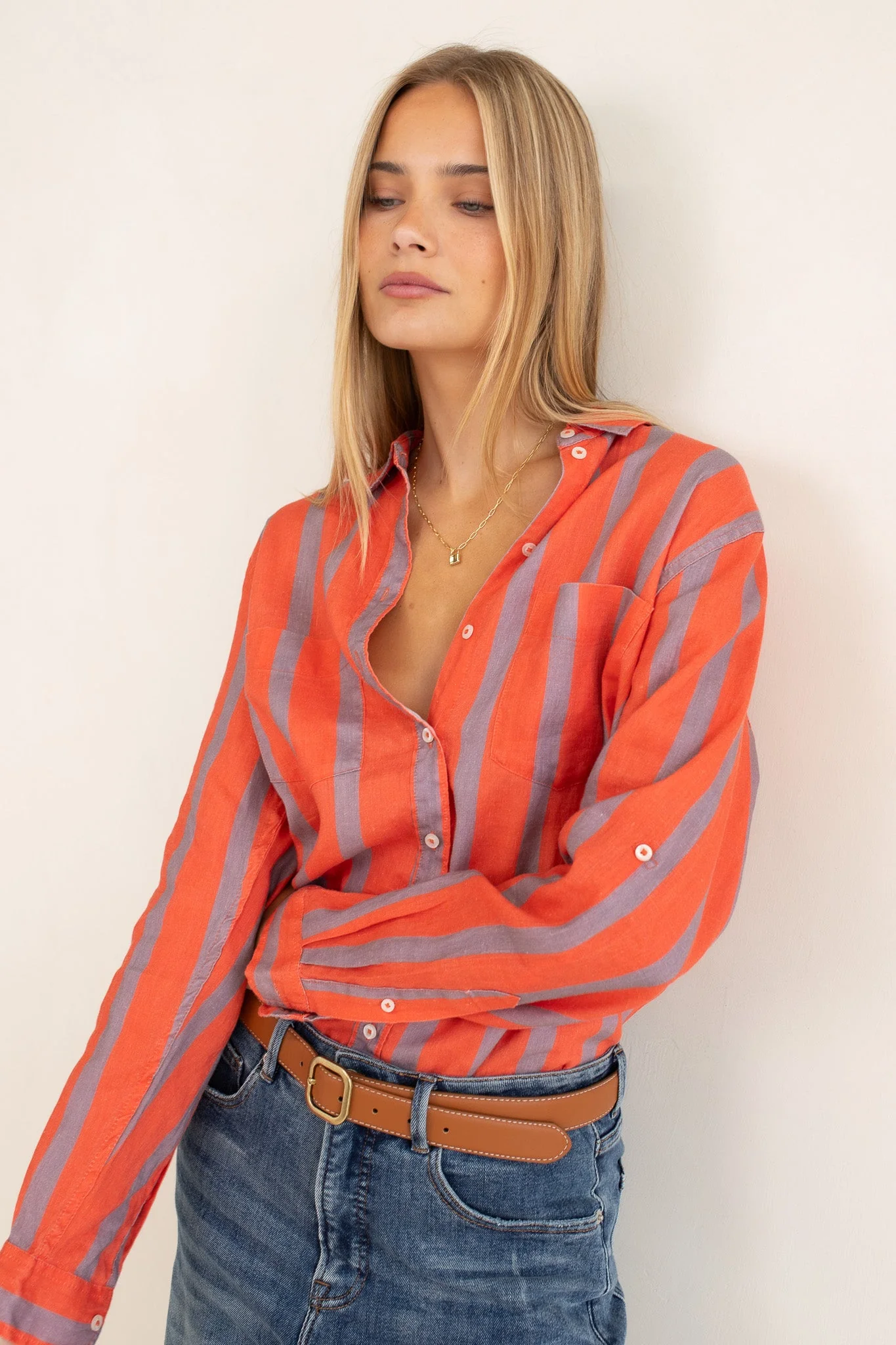 Hut - Boyfriend Shirt Off Duty Stripe - Image 2