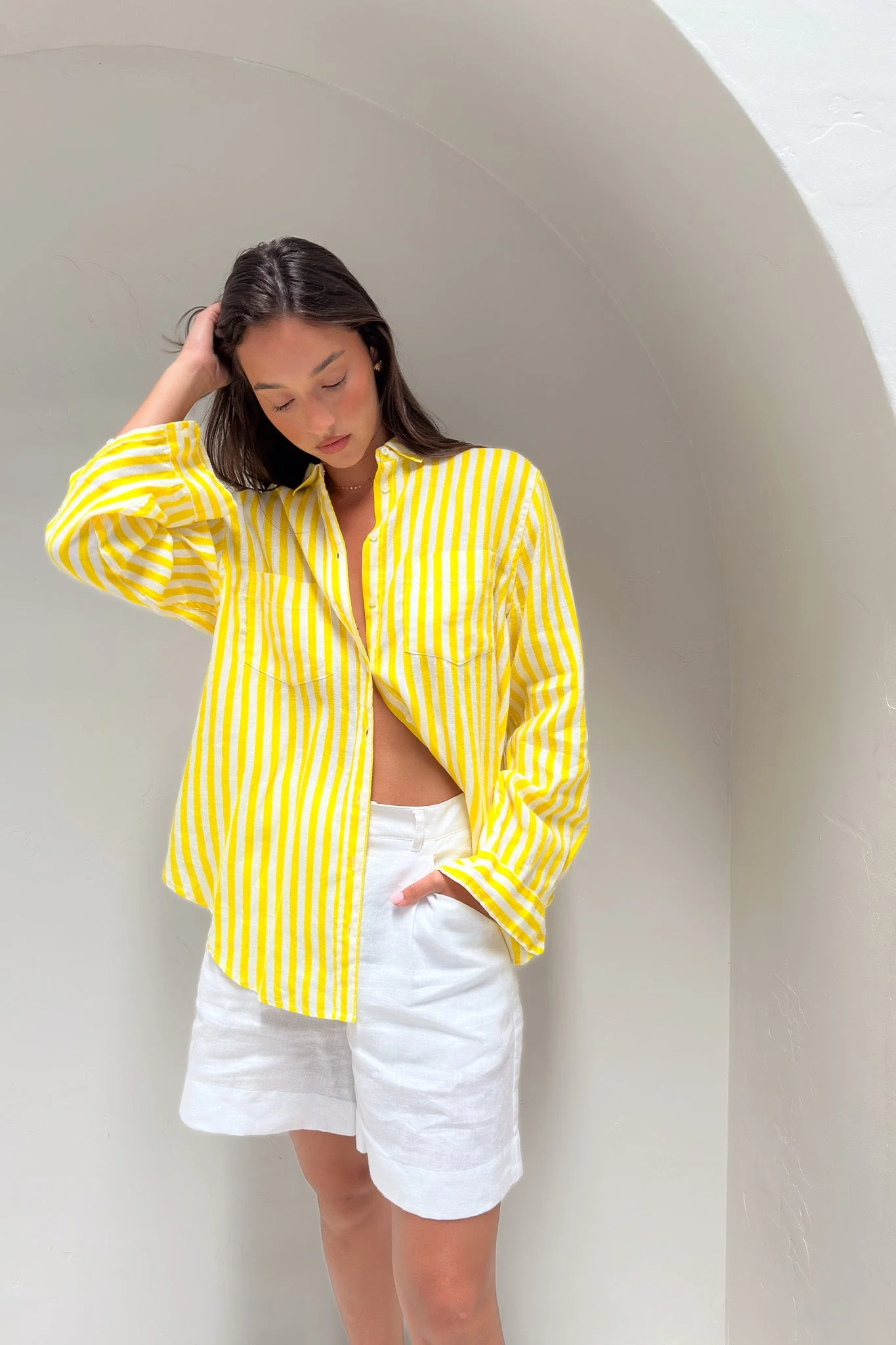 Hut - Boyfriend Shirt Sun Stripe - Image 2