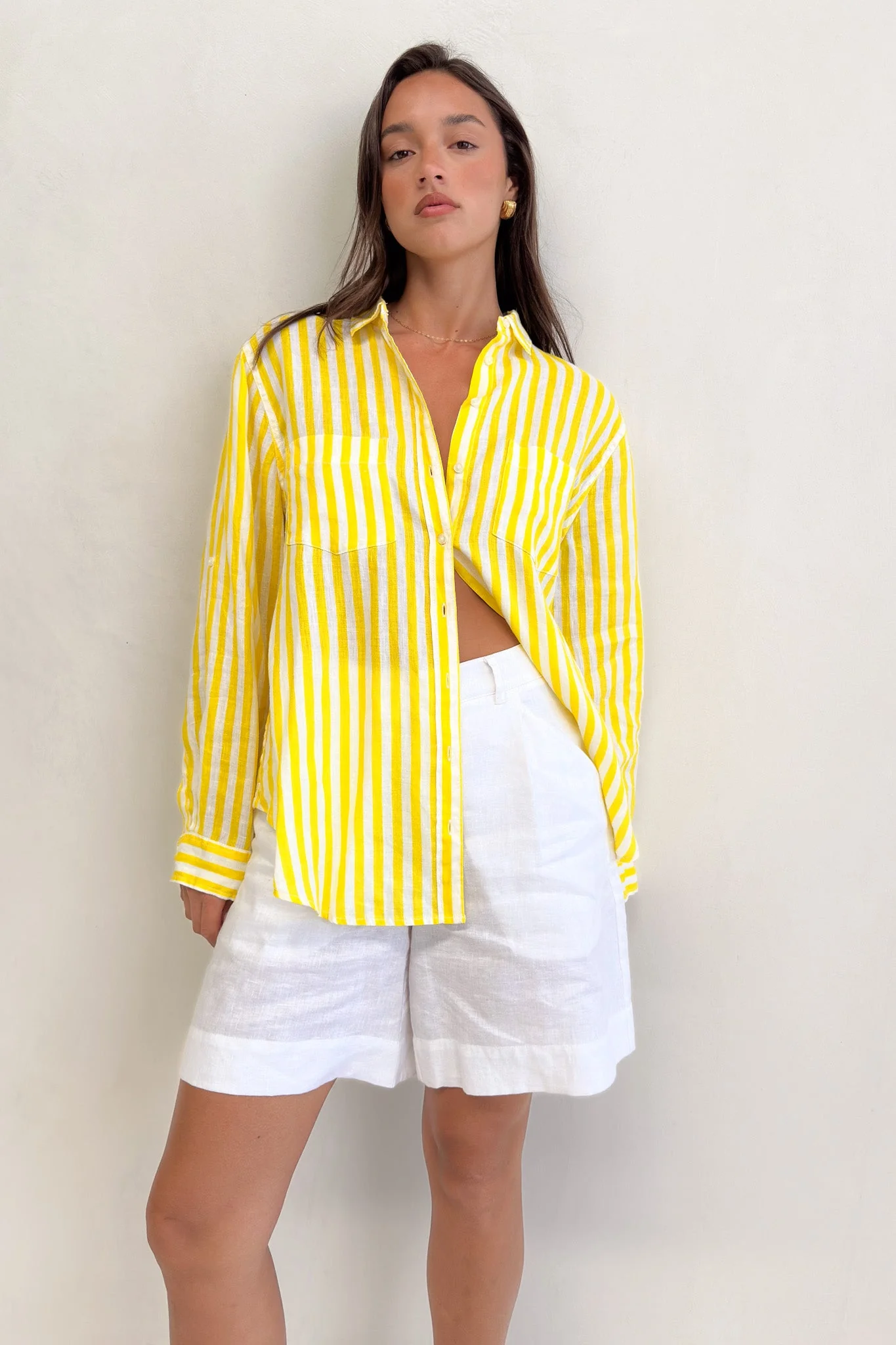 Hut - Boyfriend Shirt Sun Stripe - Image 4