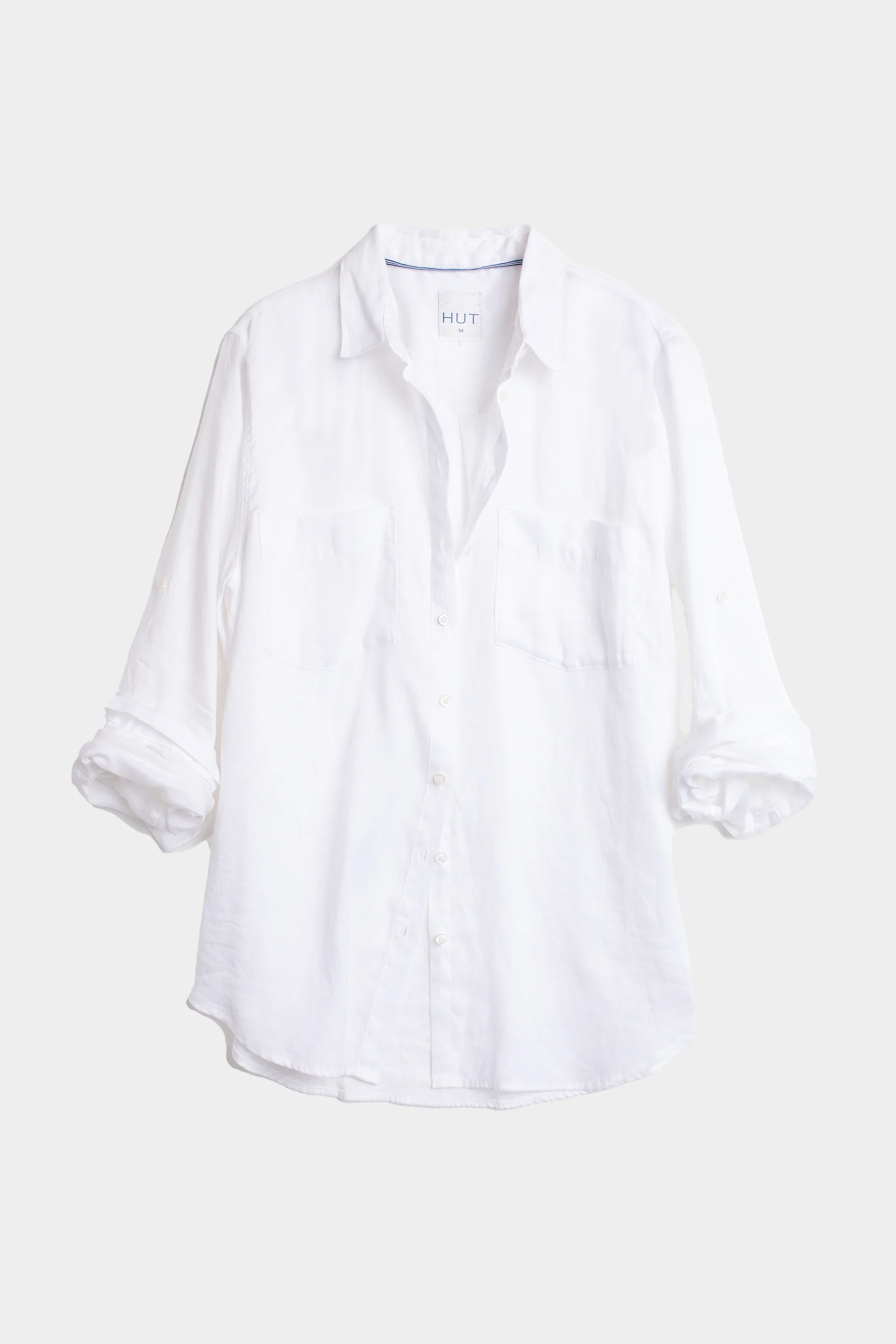 Hut - Boyfriend Shirt White Two Pocket - Image 7