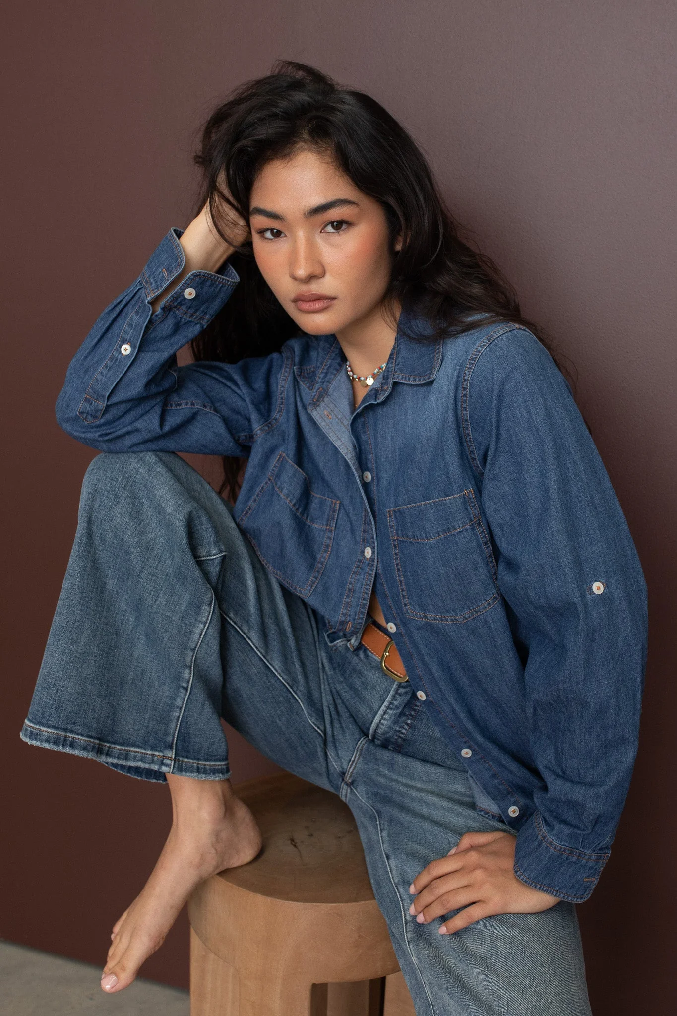 Hut - Denim Dark Wash Shirt - Image 4