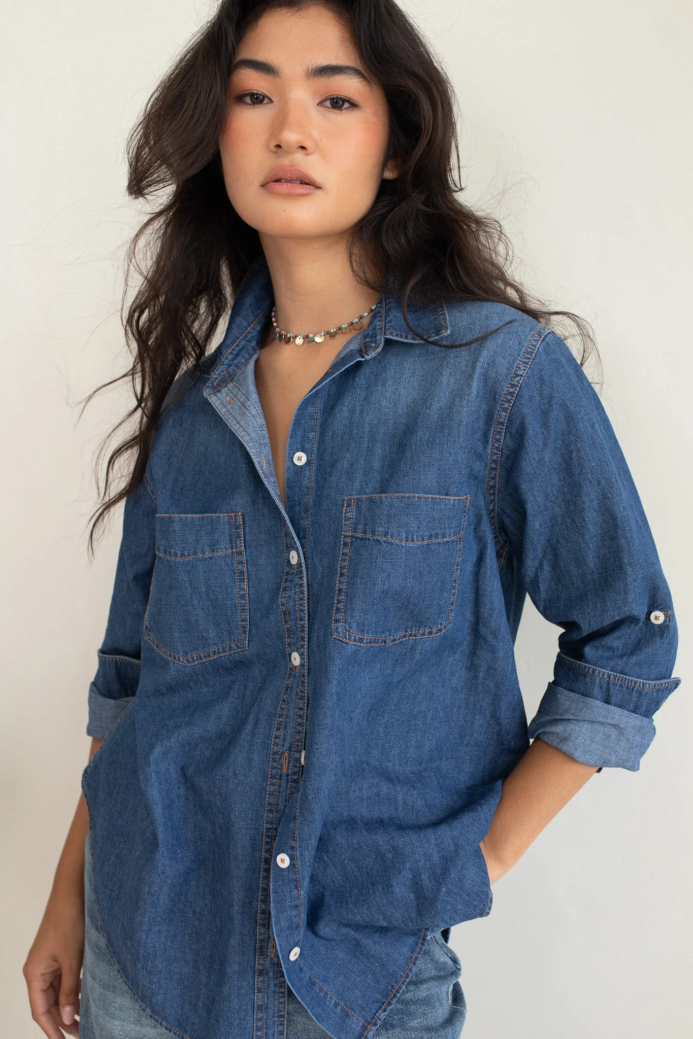 Hut - Denim Dark Wash Shirt - Image 5