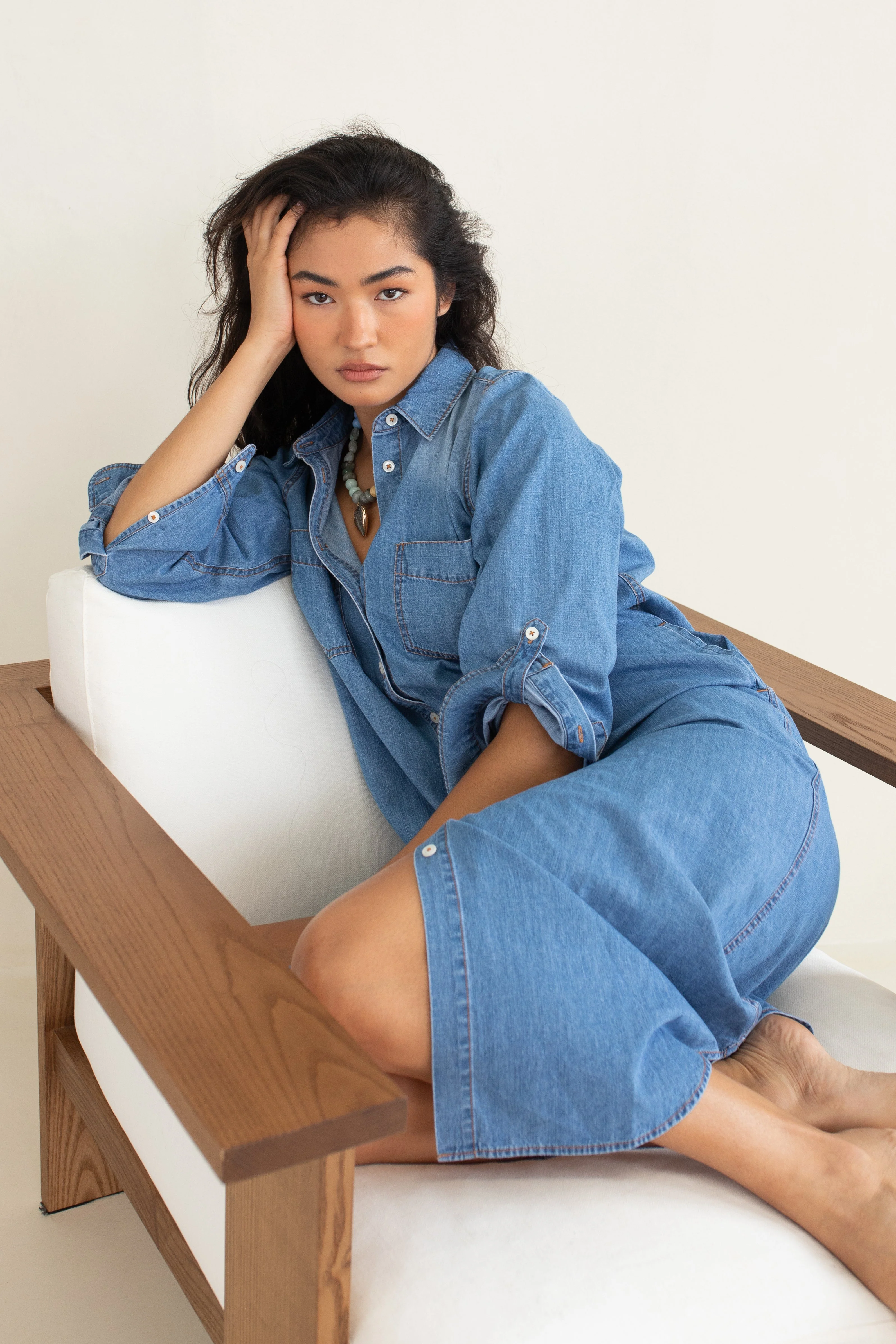 Hut - Denim Shirt Dress - Image 3