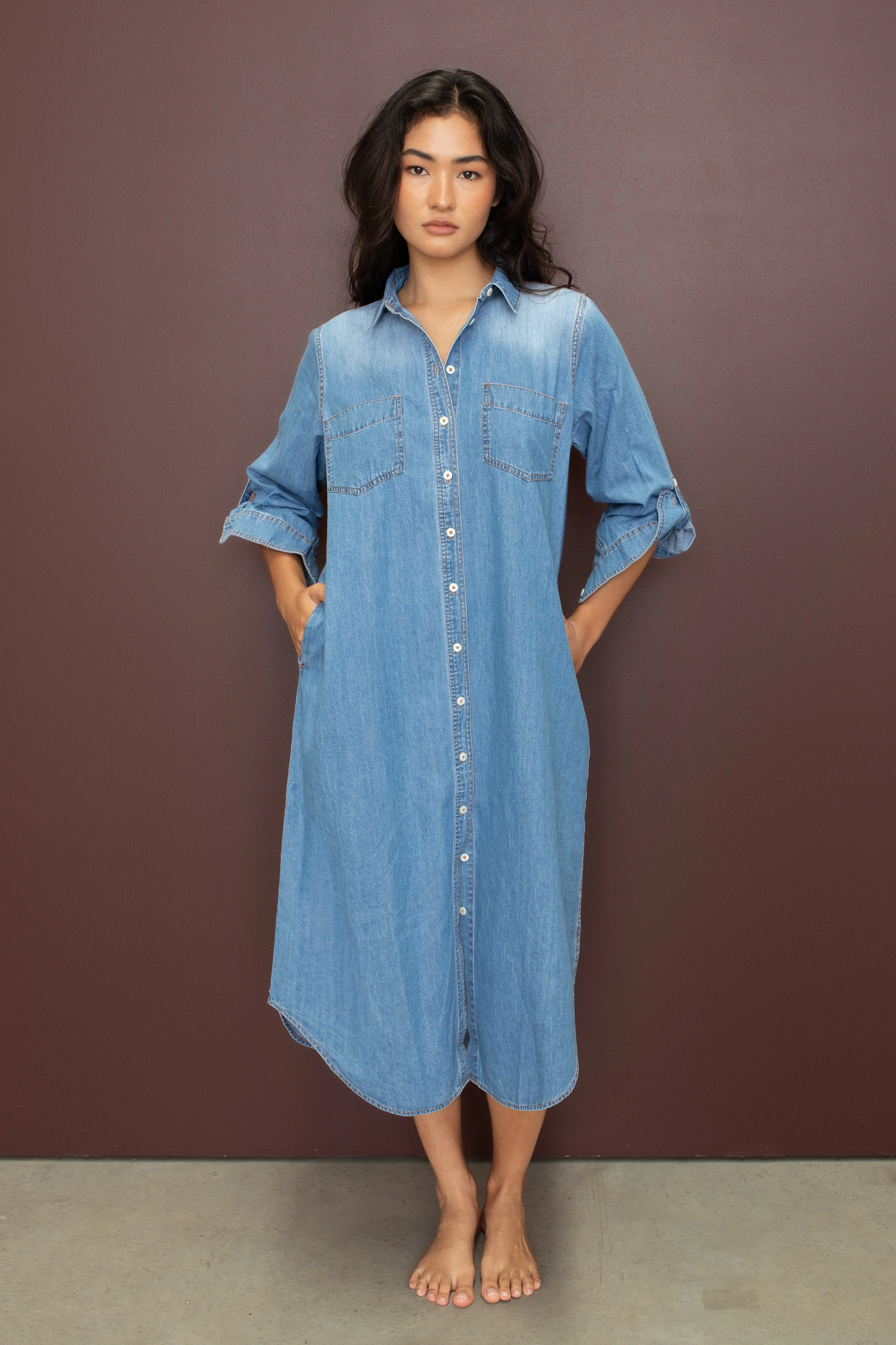 Hut - Denim Shirt Dress - Image 4
