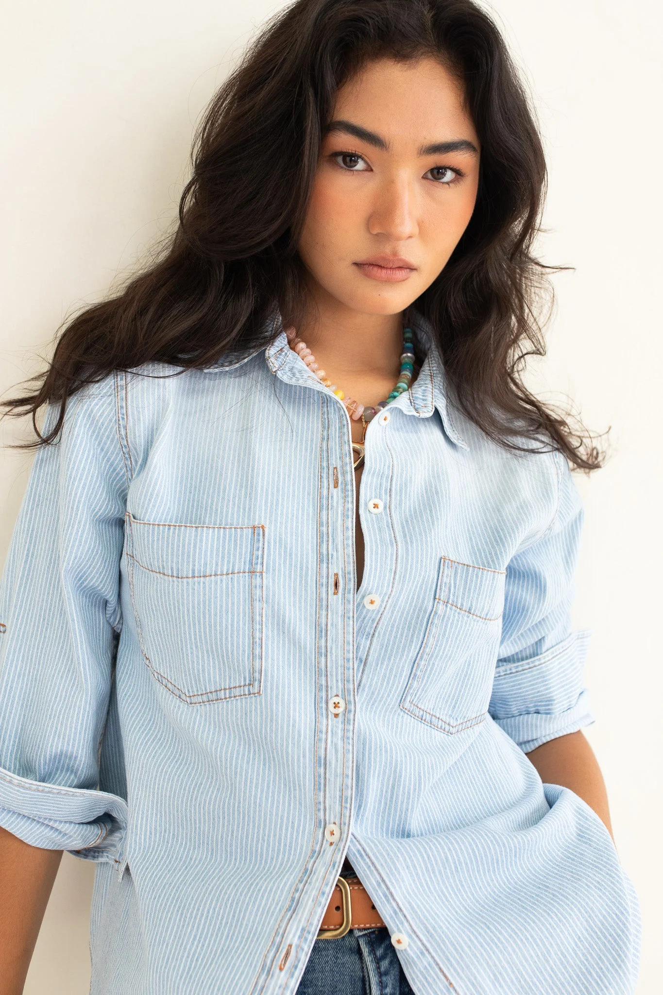 Hut - Denim Stripe Shirt - Image 2