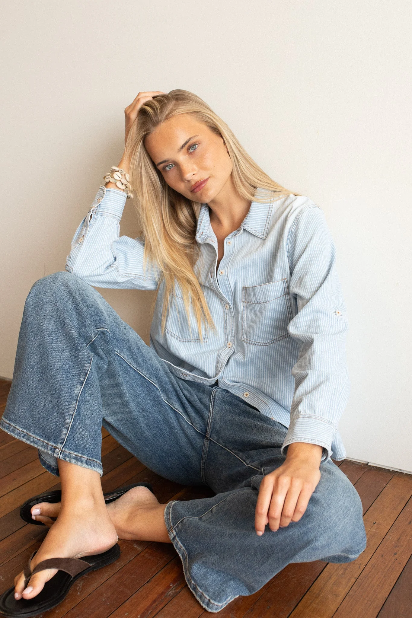 Hut - Denim Stripe Shirt - Image 3