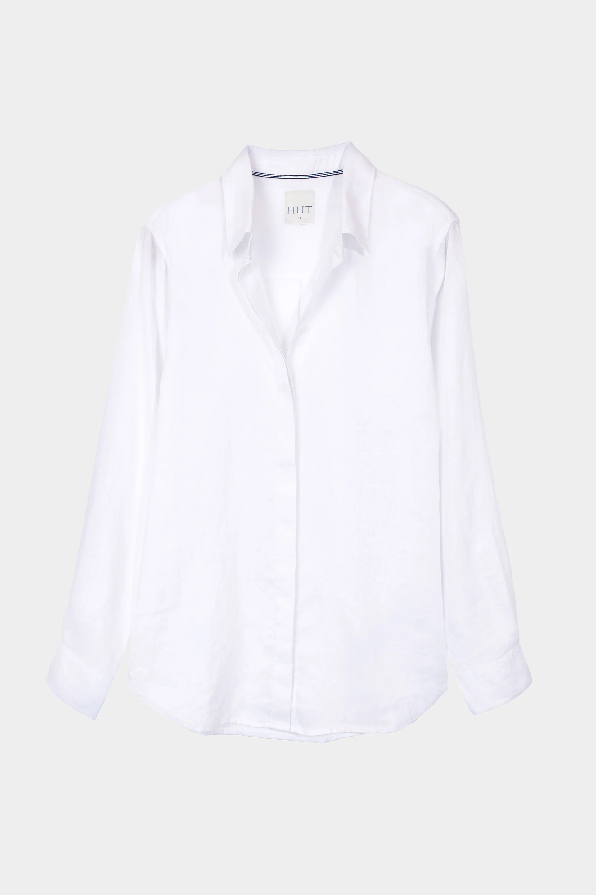 Hut - White Hidden Placket Boyfriend Shirt - Image 5