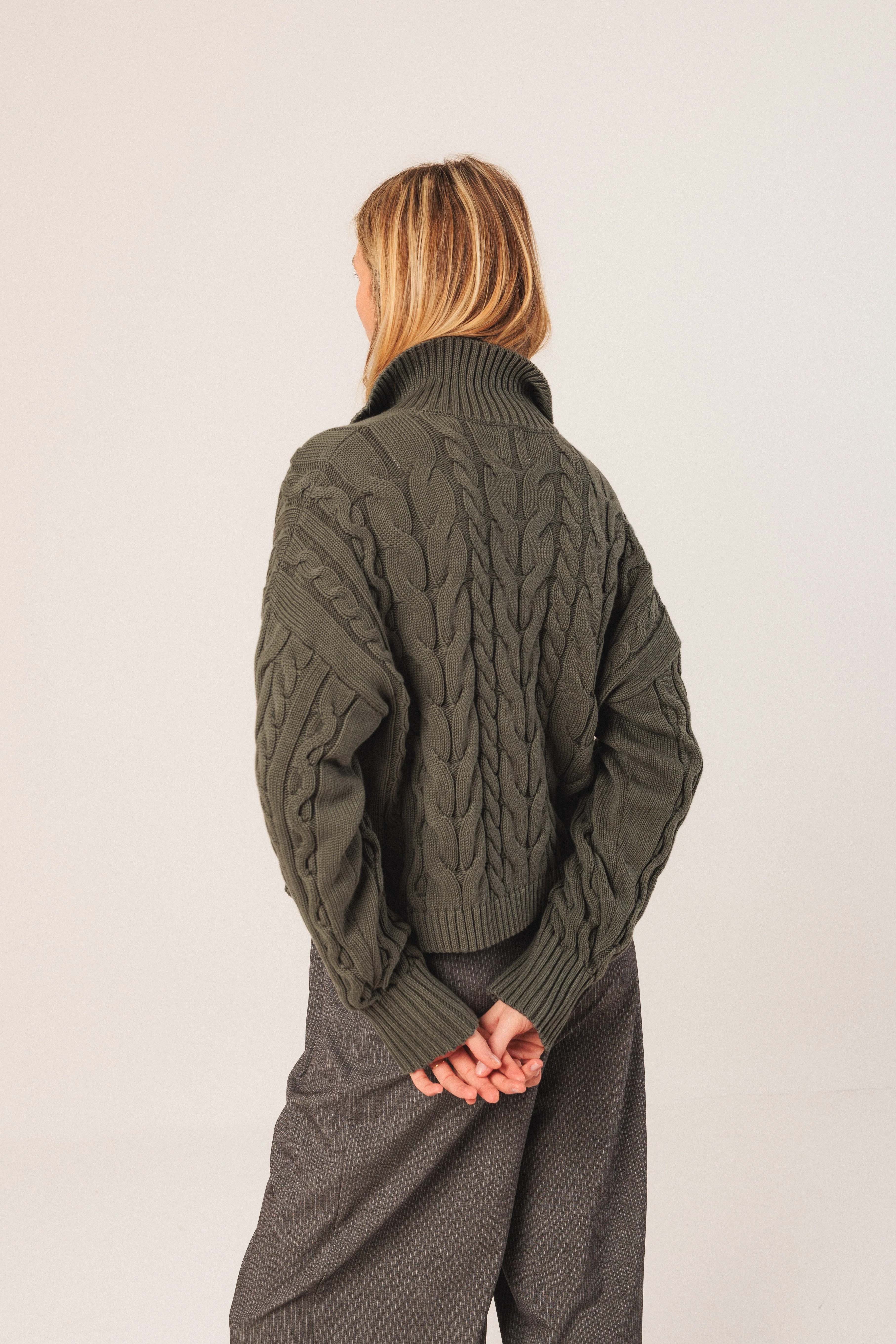 INDI&COLD - Cotton Cable Cardigan - Image 4
