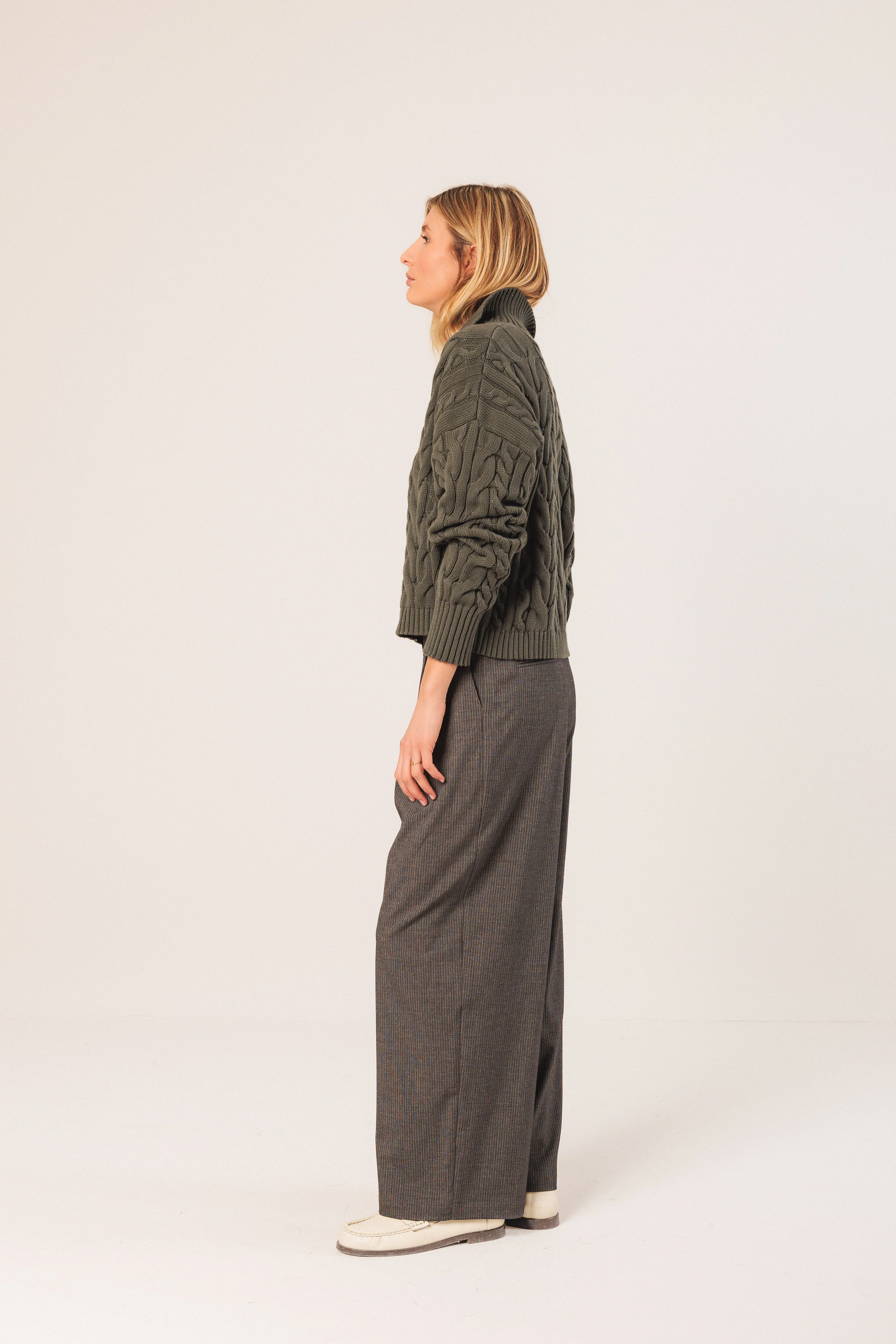 INDI&COLD - Cotton Cable Cardigan - Image 5