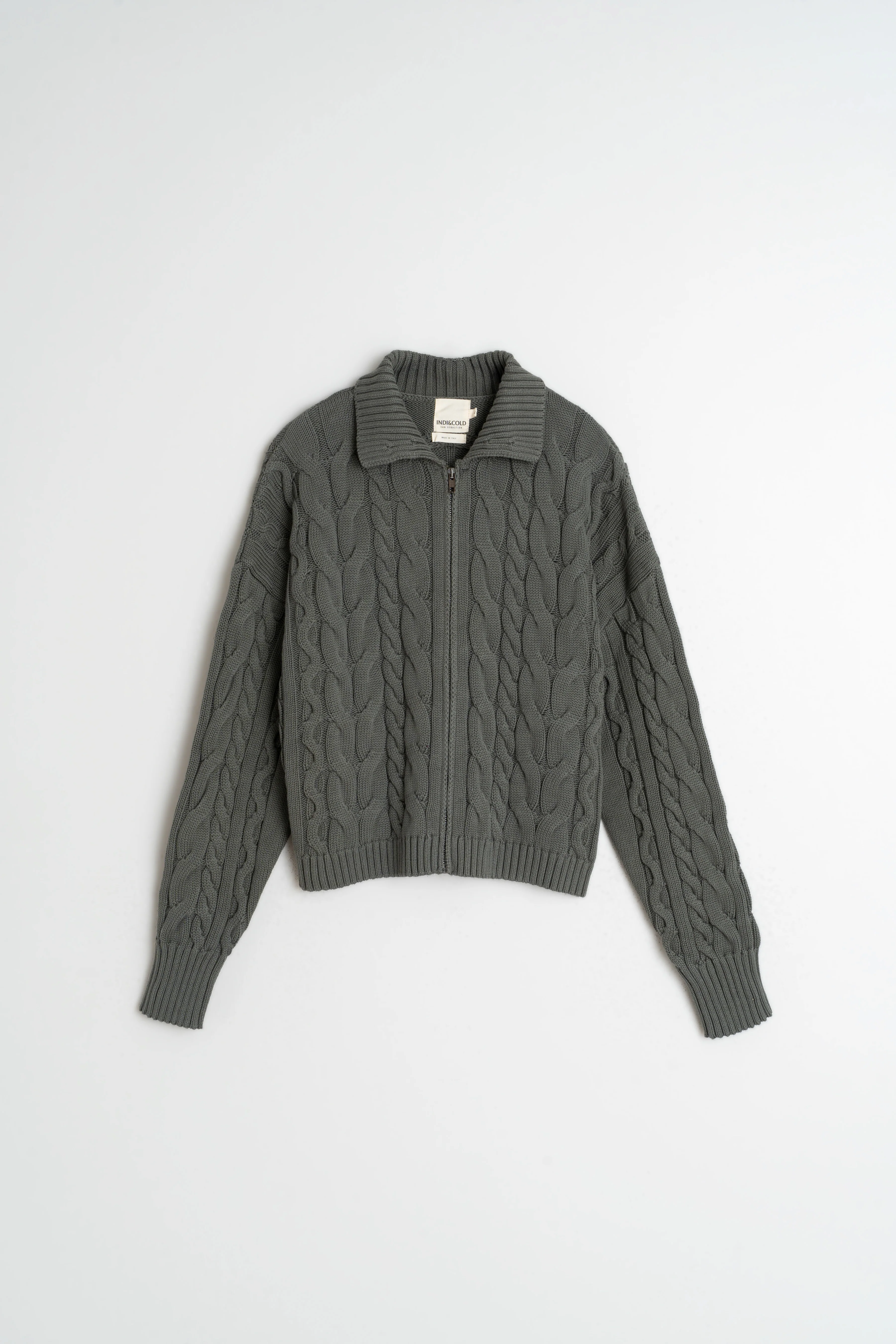 INDI&COLD - Cotton Cable Cardigan - Image 6