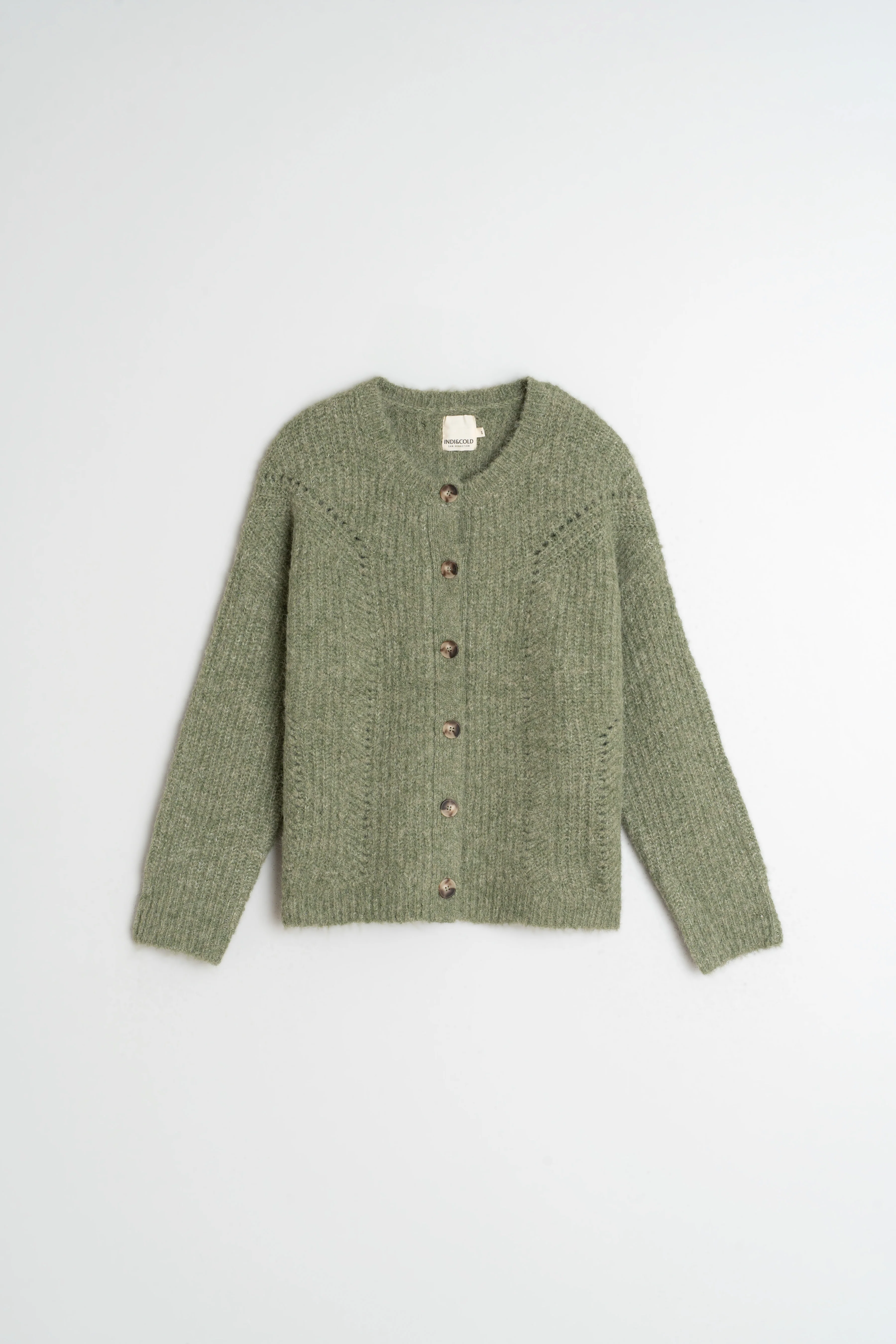 INDI&COLD - Crew Neck Cardigan - Image 6