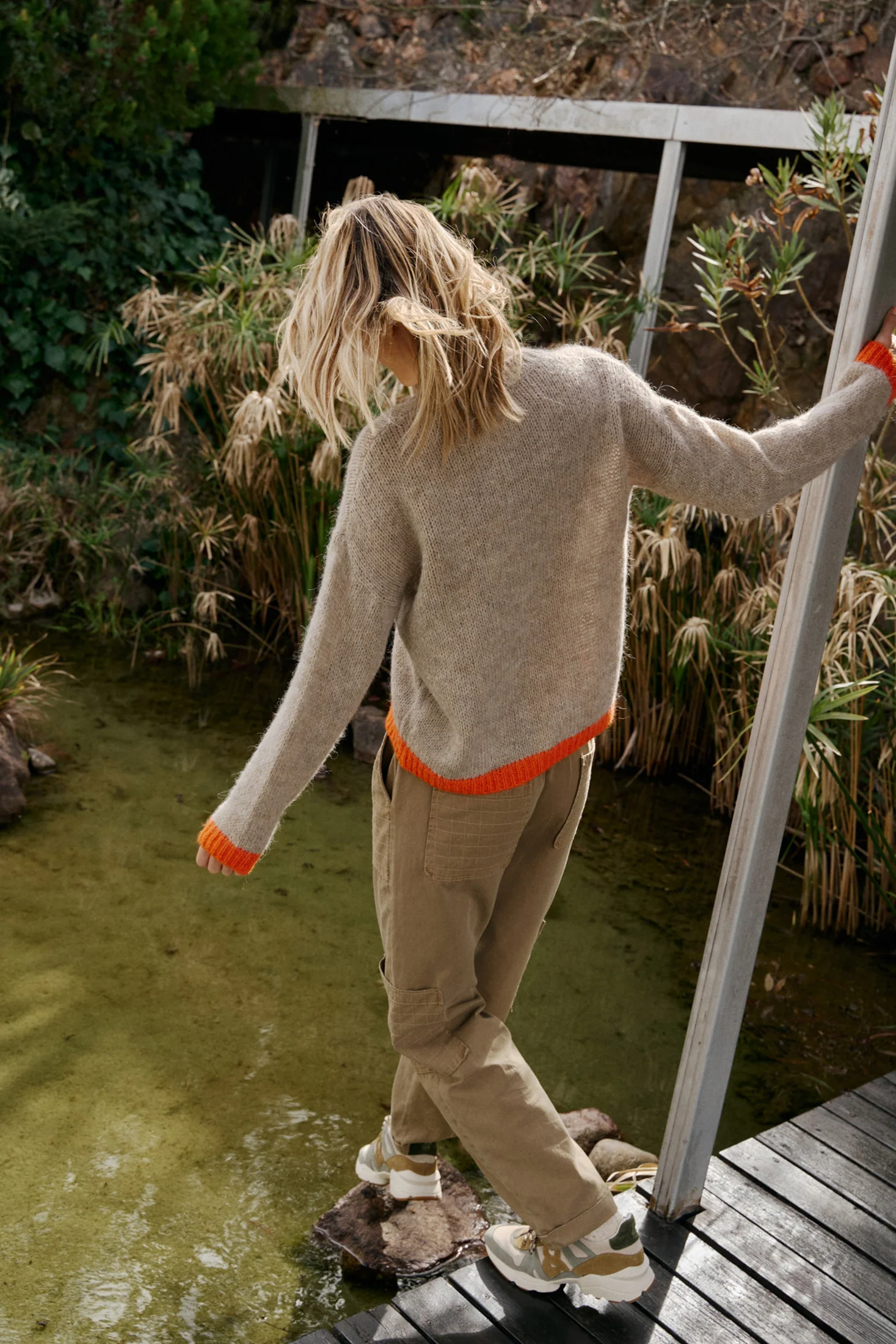 INDI&COLD - Two Toned Knitted Sweater - Image 4