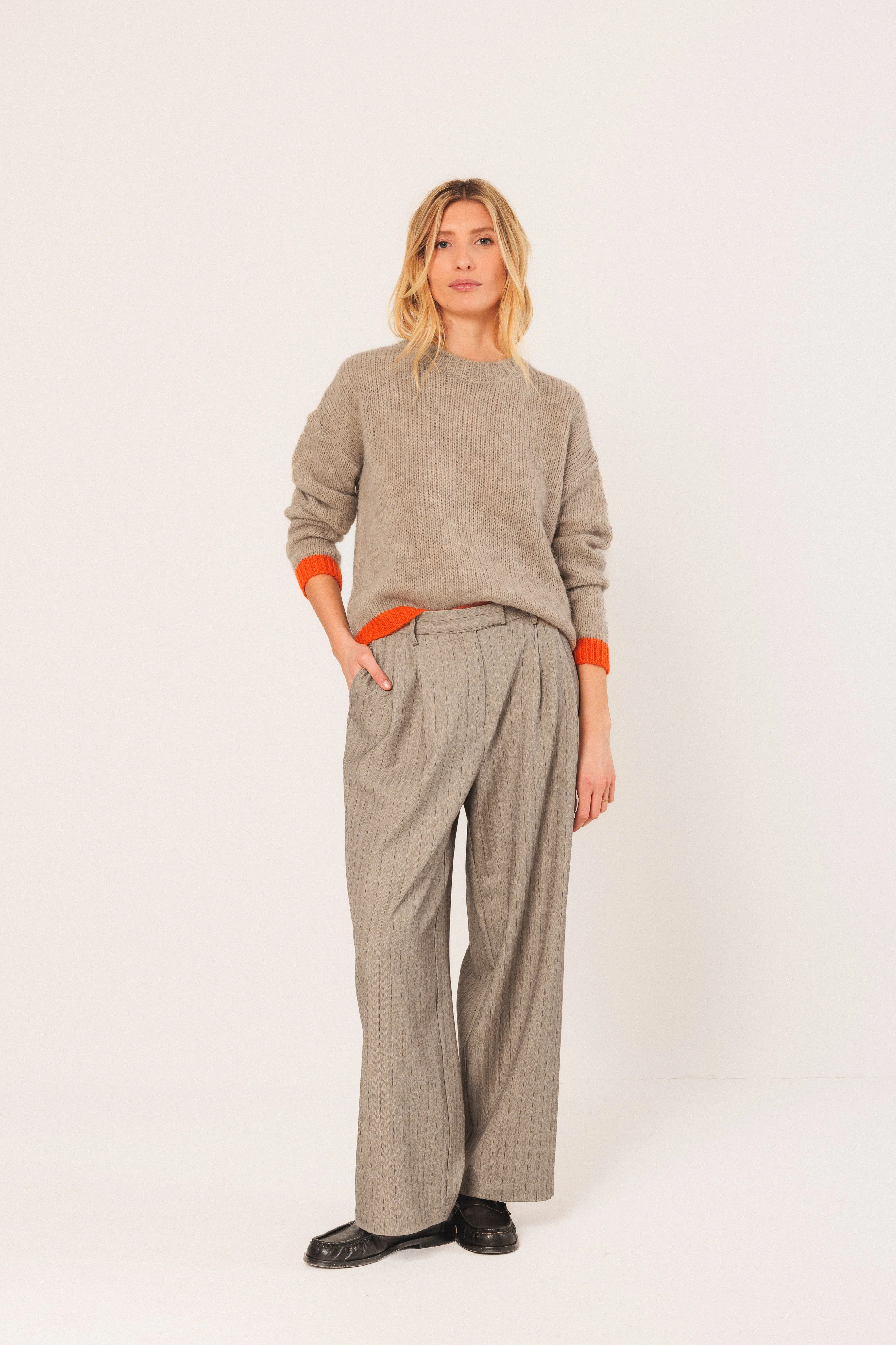 INDI&COLD - Two Toned Knitted Sweater - Image 9