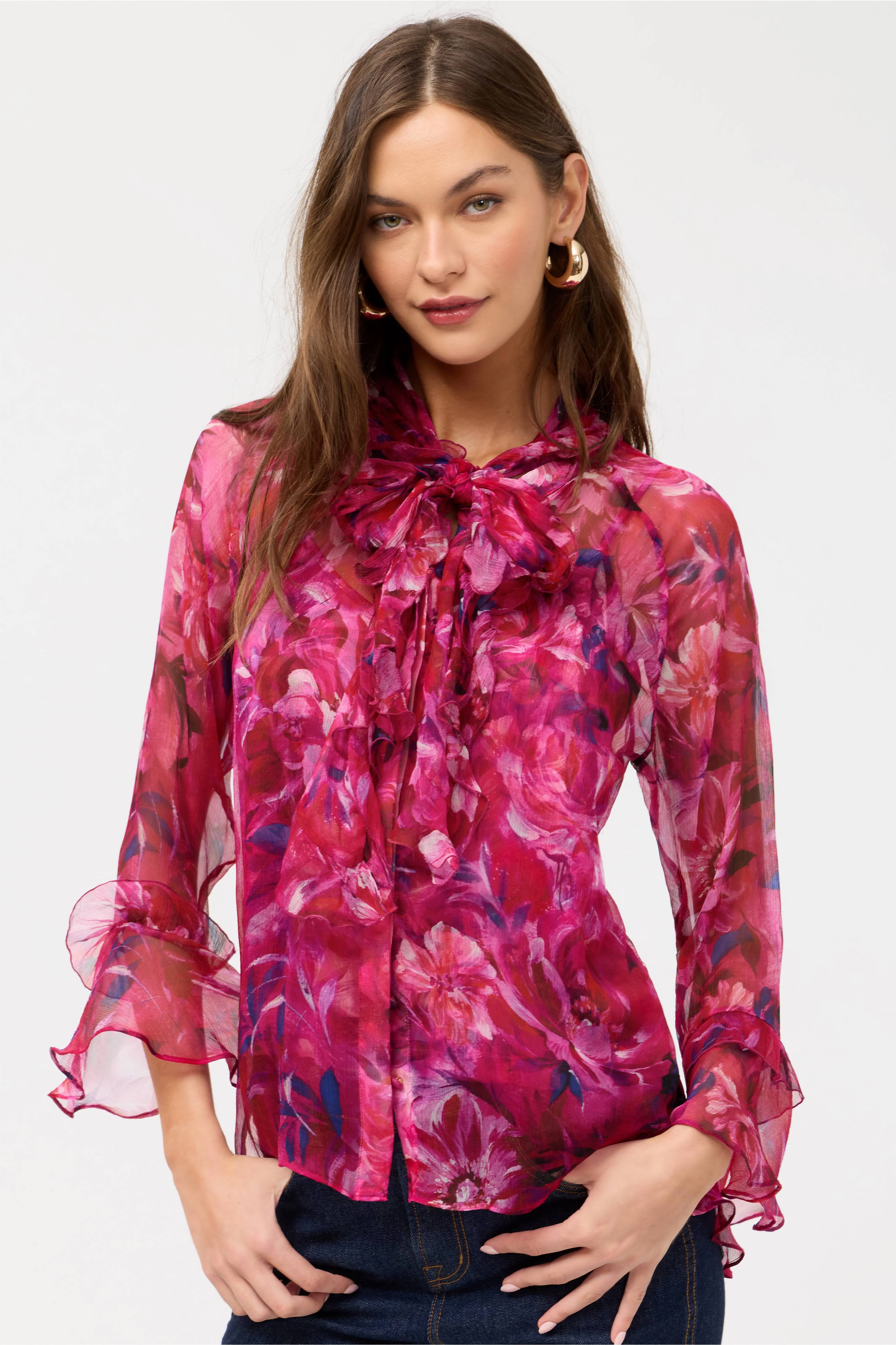 Johnny Was - Emerie Ruffle Button Down Shirt - Image 6