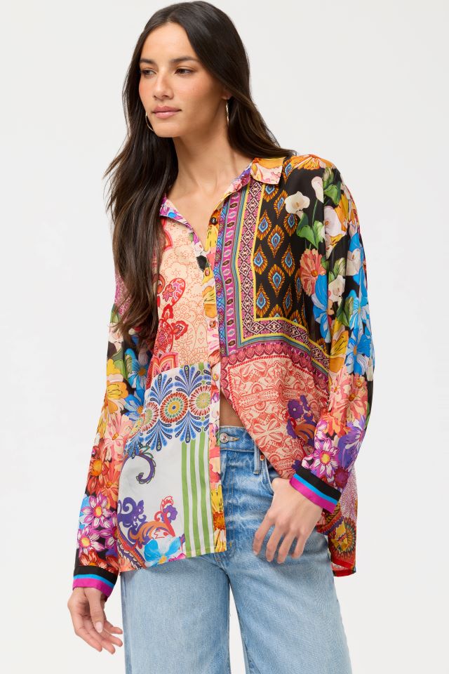 Johnny Was -The Audrey Shirt in Magnolia Patchwork