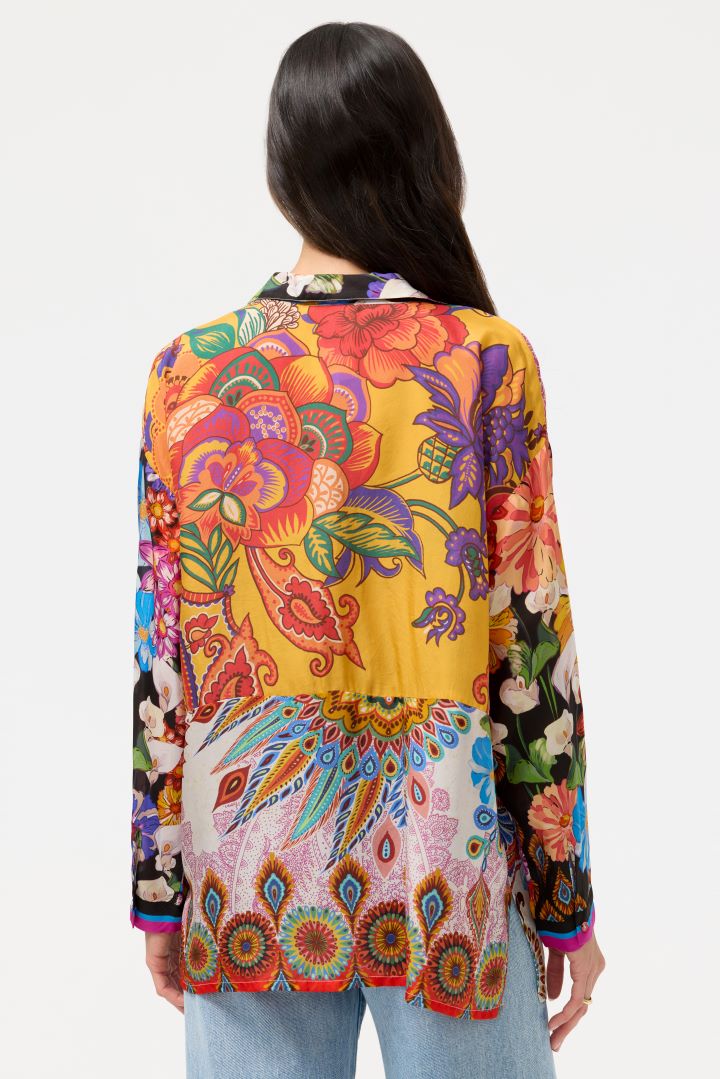 Johnny Was -The Audrey Shirt in Magnolia Patchwork - Image 5