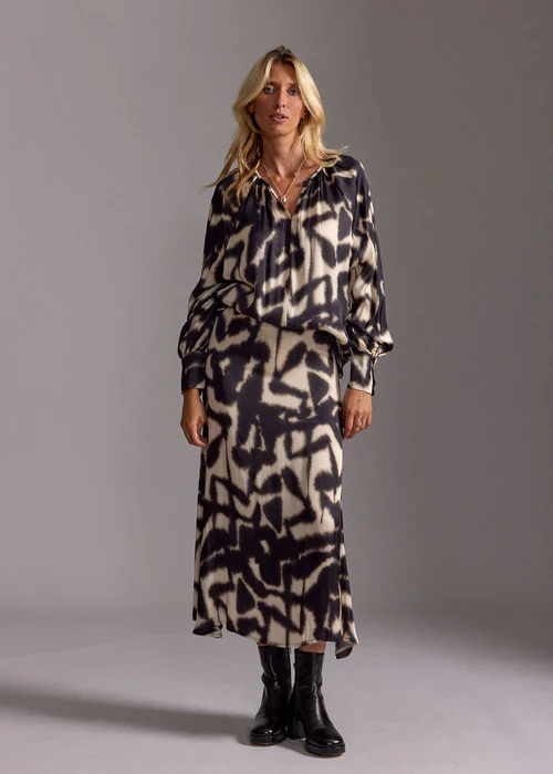 Lauren Vidal - Ross Printed Fitted Skirt - Image 4