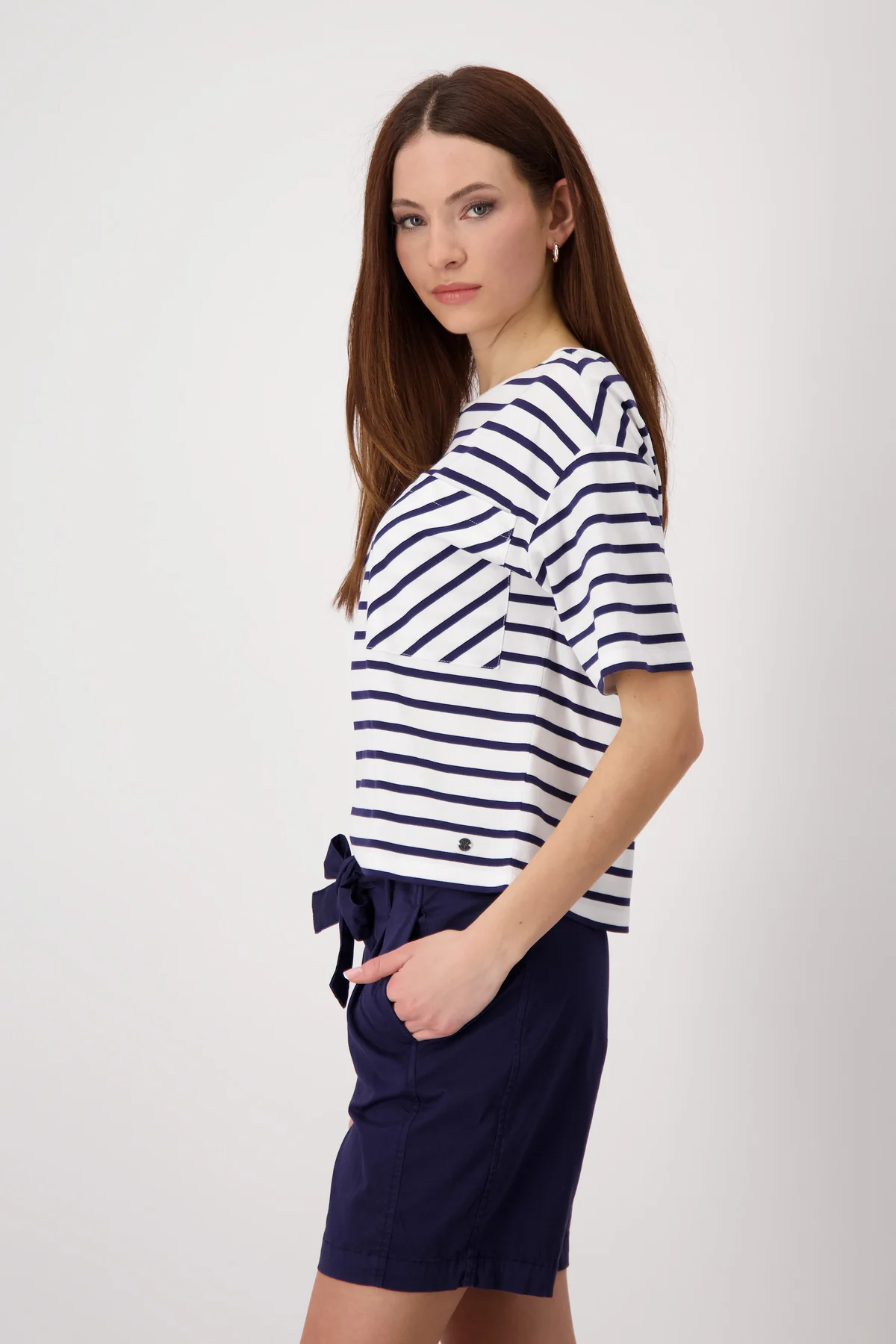 Monari - Round Neck Striped T-Shirt - Image 10
