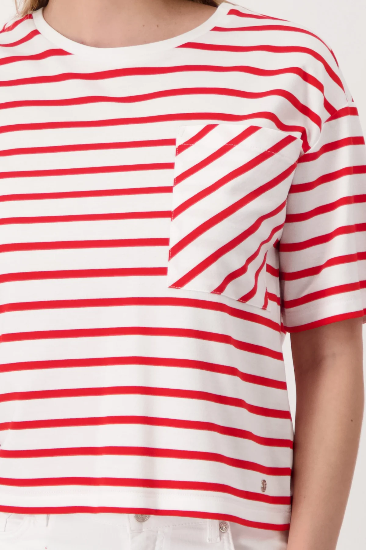 Monari - Round Neck Striped T-Shirt - Image 3