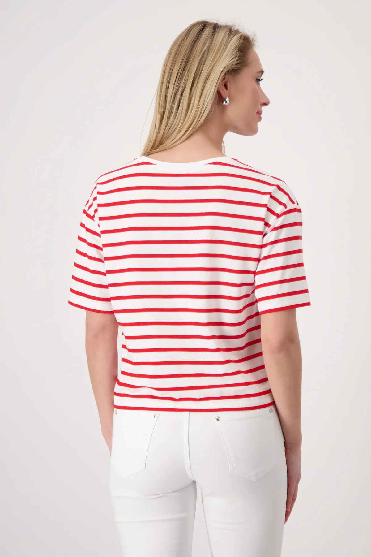 Monari - Round Neck Striped T-Shirt - Image 4