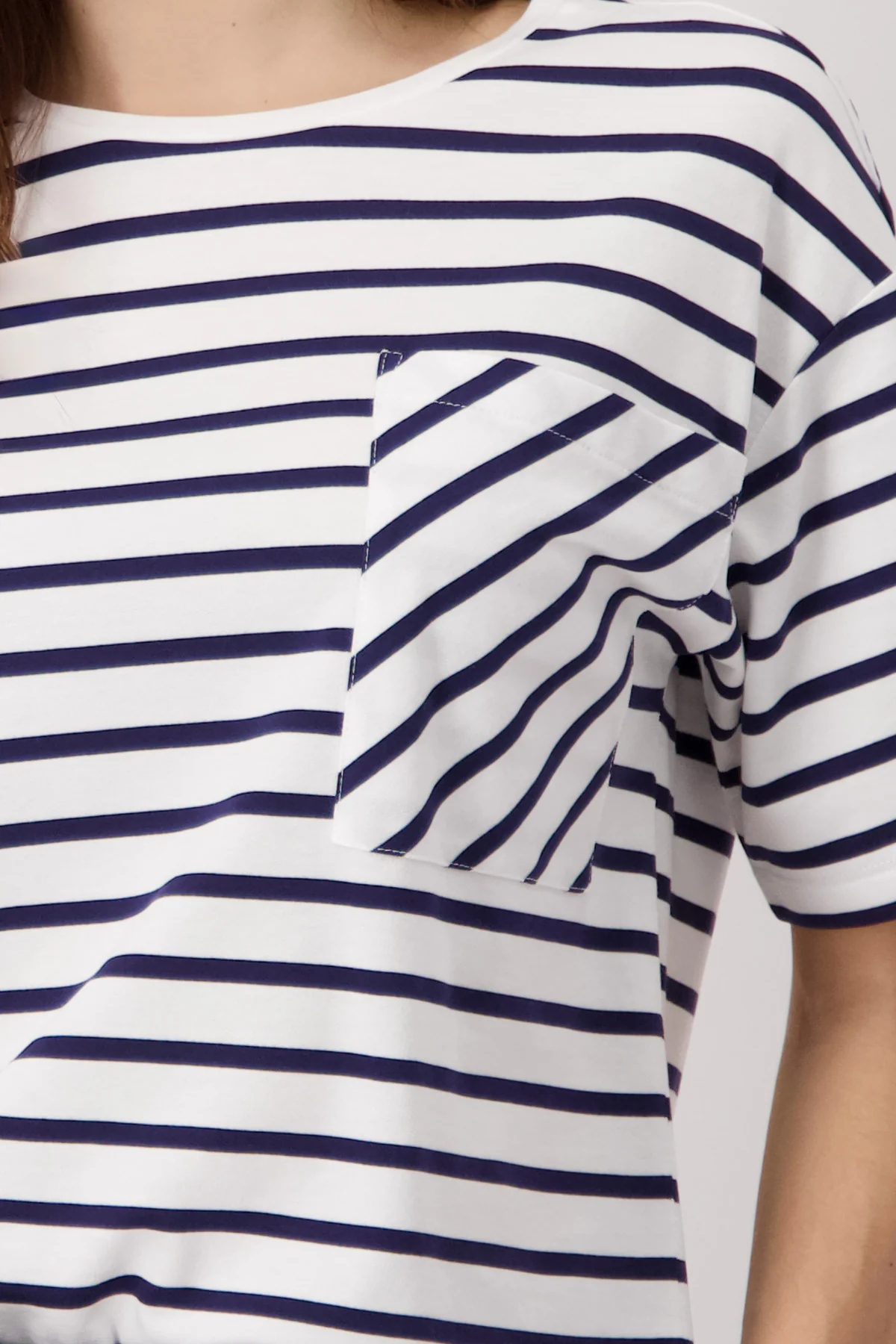 Monari - Round Neck Striped T-Shirt - Image 9