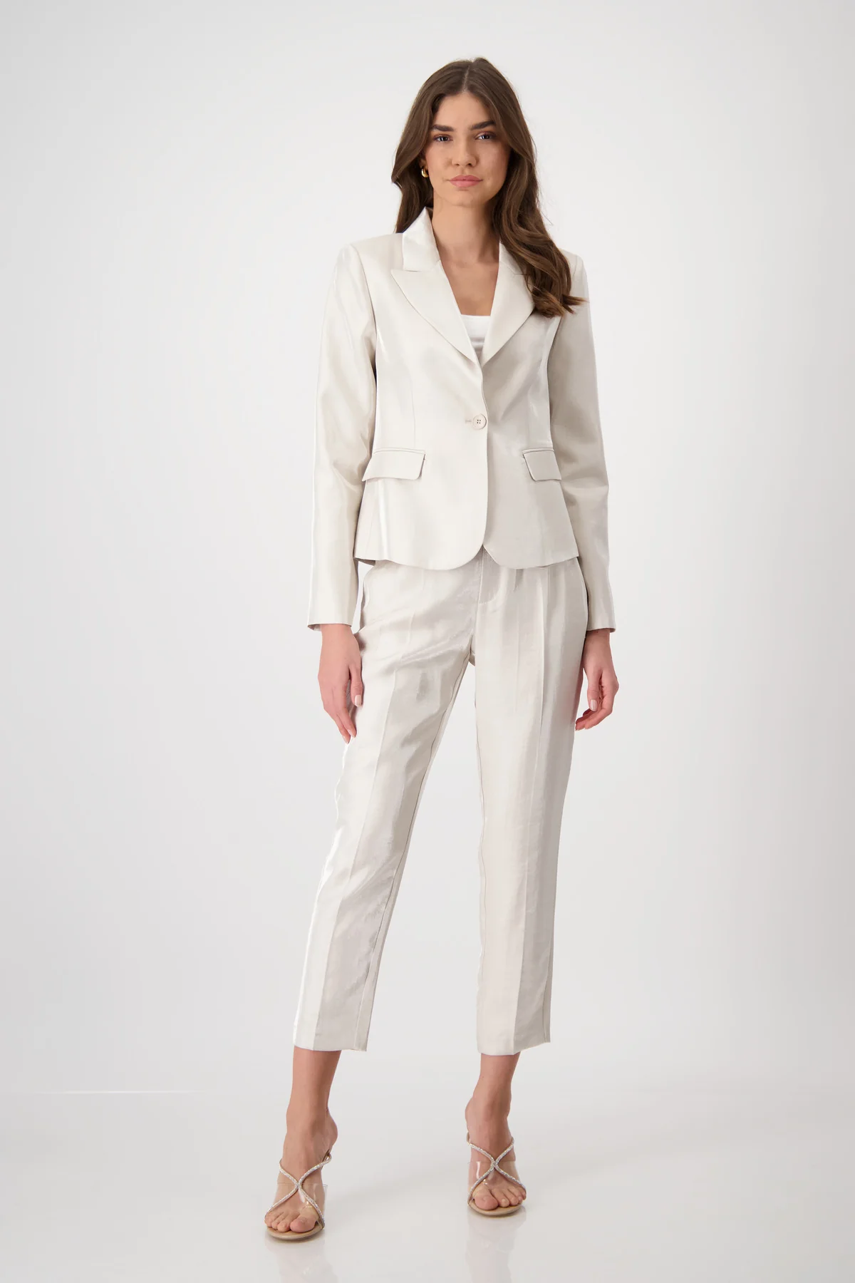 Monari - Satin Lamé Blazer - Image 4