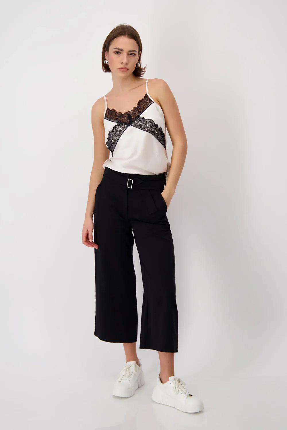 Monari - Satin Lace Top - Image 3