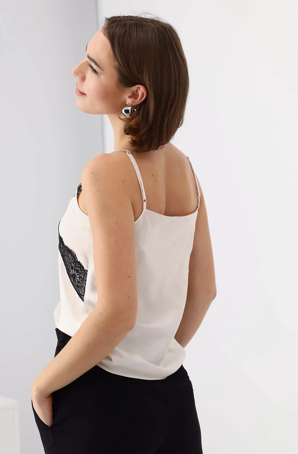 Monari - Satin Lace Top - Image 5