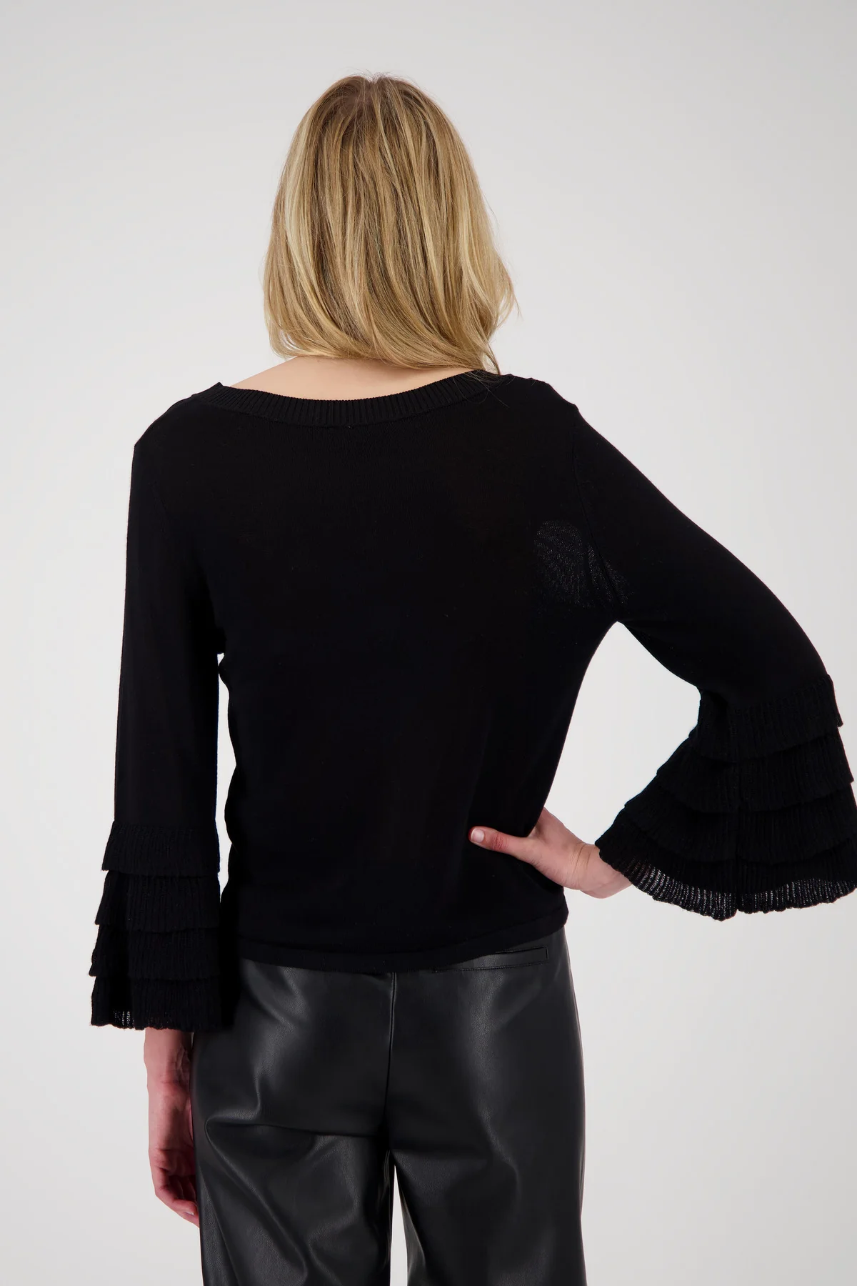 Monari - Sweater with a flounce sleeve - Image 2