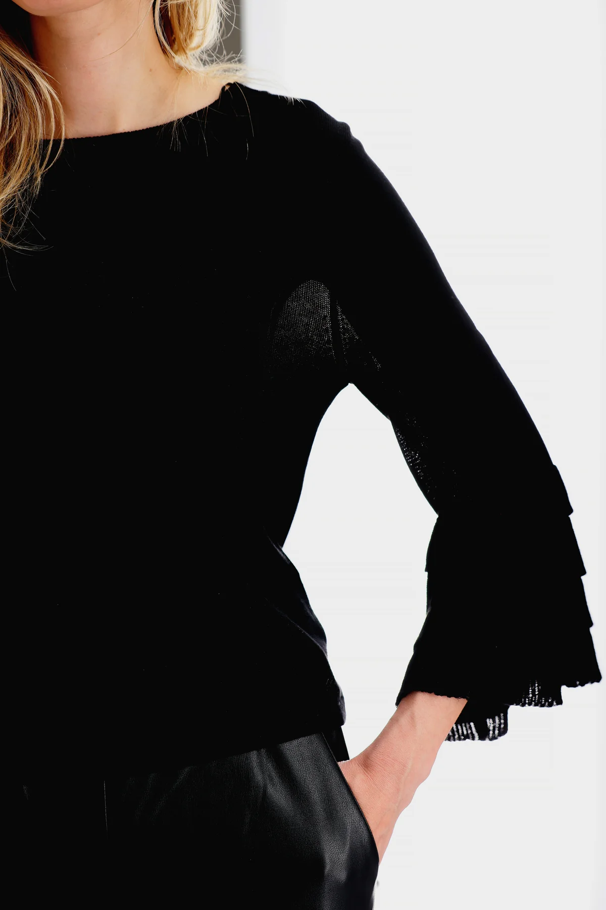 Monari - Sweater with a flounce sleeve - Image 5