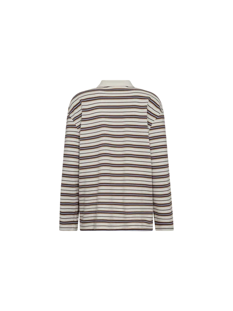 Mos Mosh - Rossett Long Sleeve Striped Polo Top - Image 6