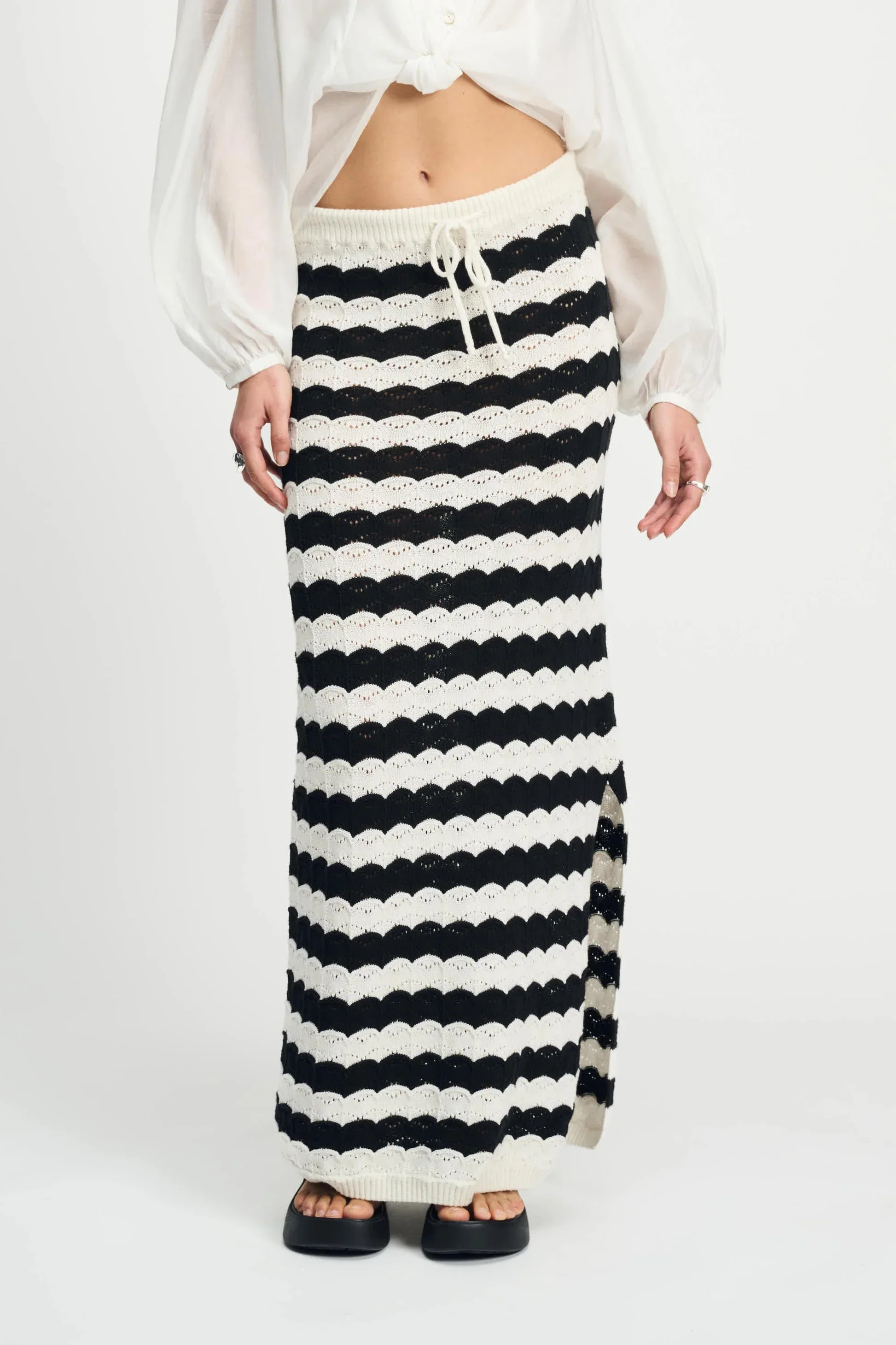 Pom Amsterdam - Striped Crochet Skirt - Image 6