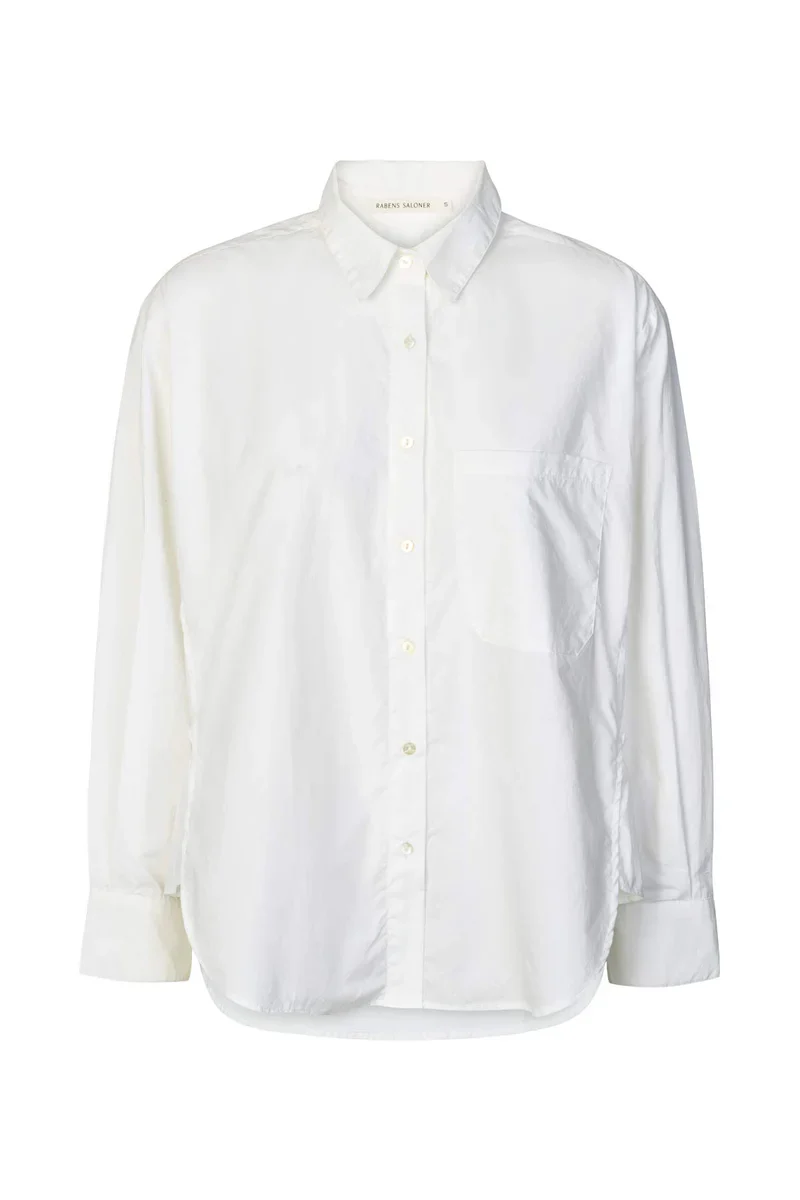 Rabens Saloner - Djana Poplin Side Gather Shirt - Image 3