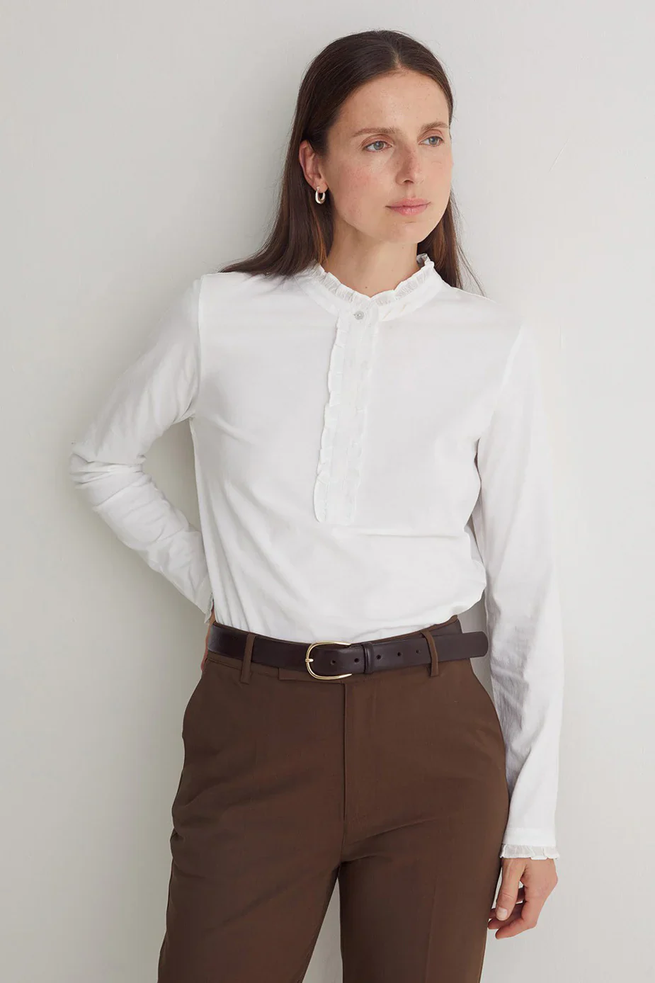 Yerse - Cotton Top with Ruffle - Image 4