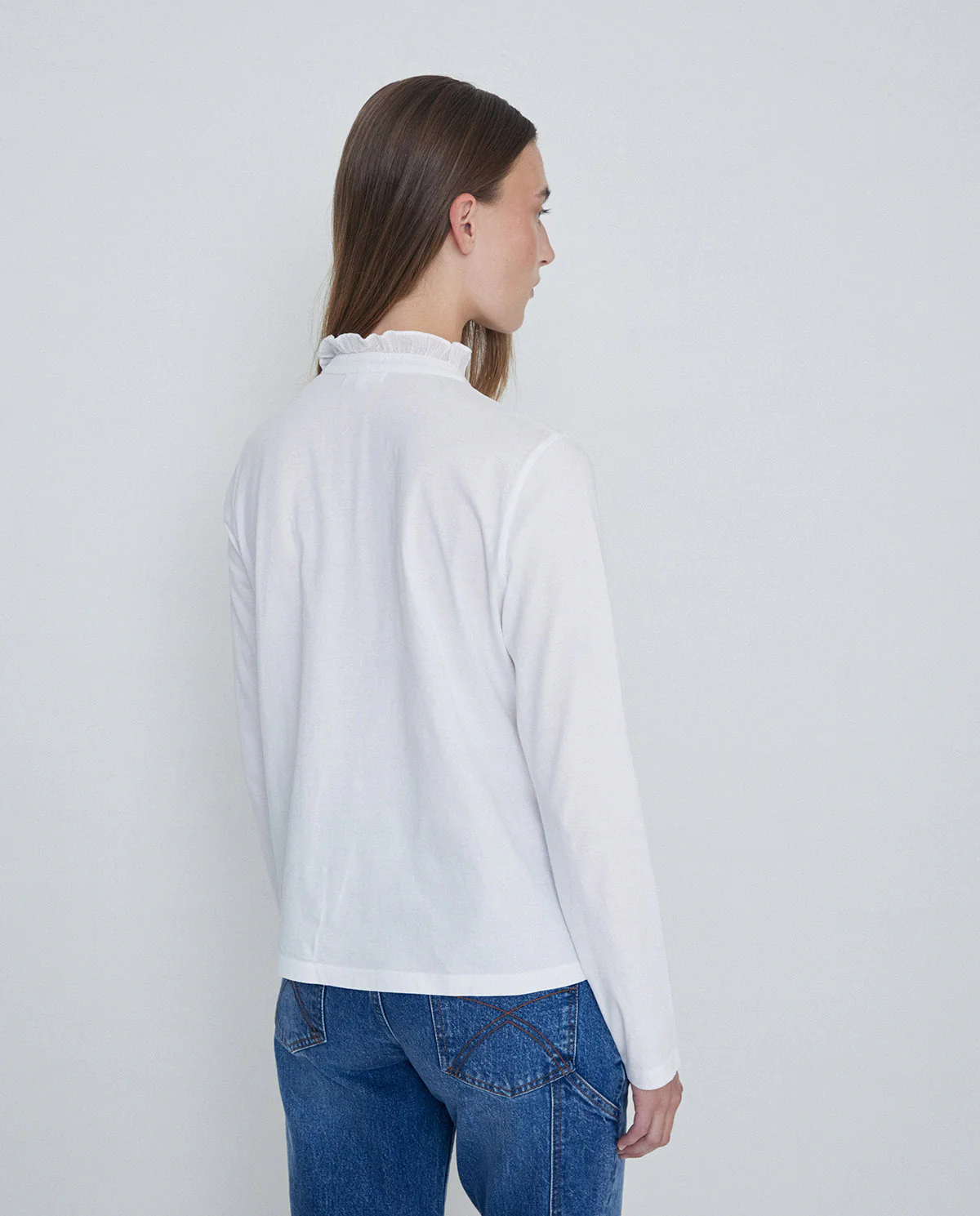 Yerse Long Sleeve T-Shirt with Frill - Image 3
