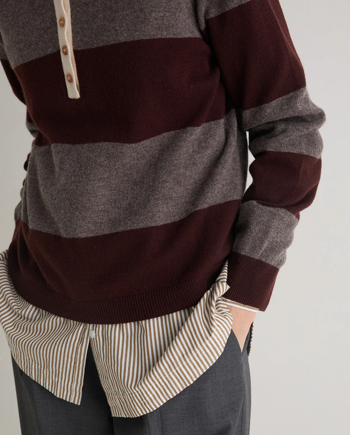 Yerse - Polo Neck Striped Jumper - Image 3
