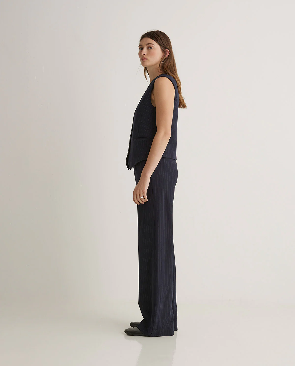 Yerse - Wide Leg Striped Pants - Image 2