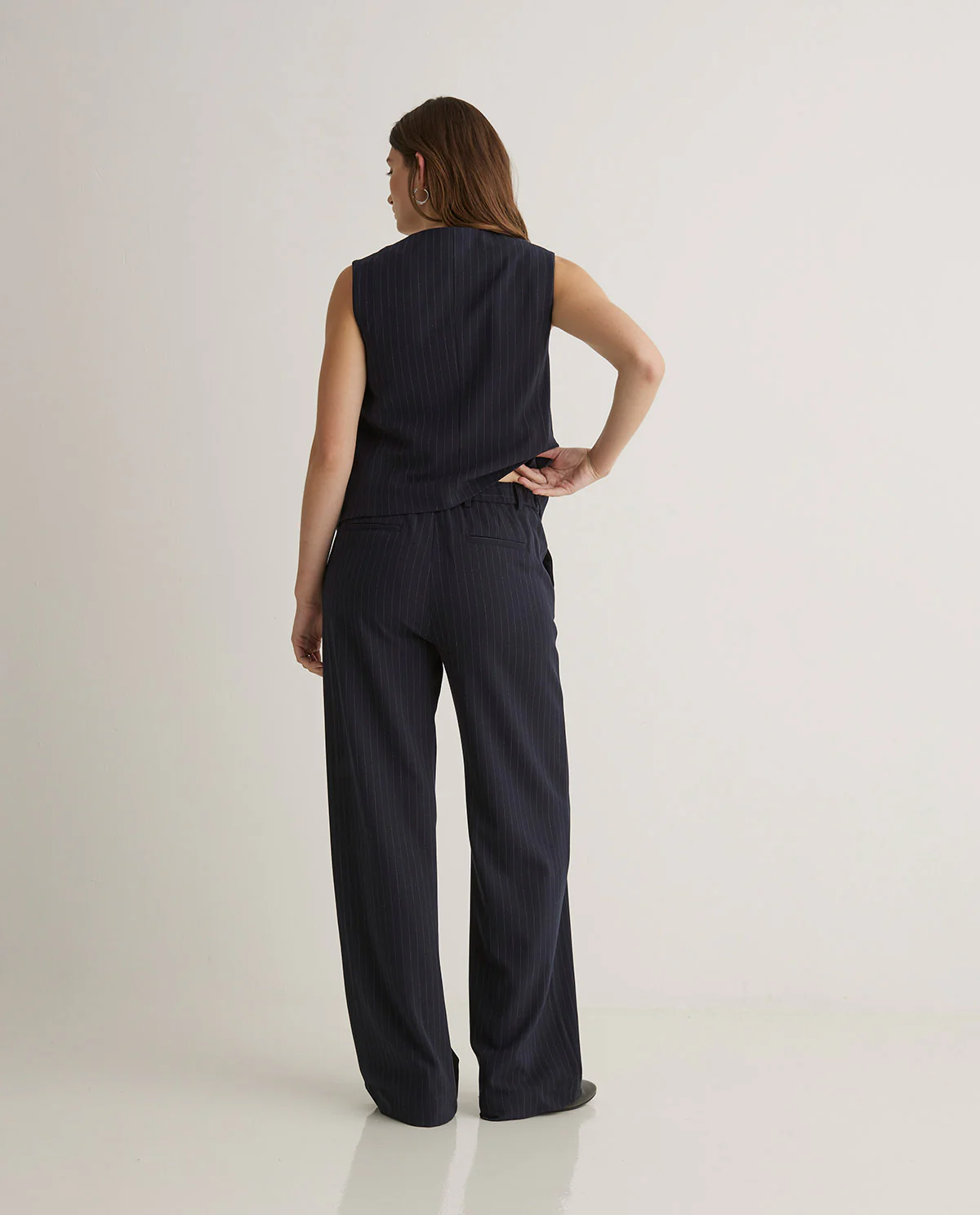 Yerse - Wide Leg Striped Pants - Image 3