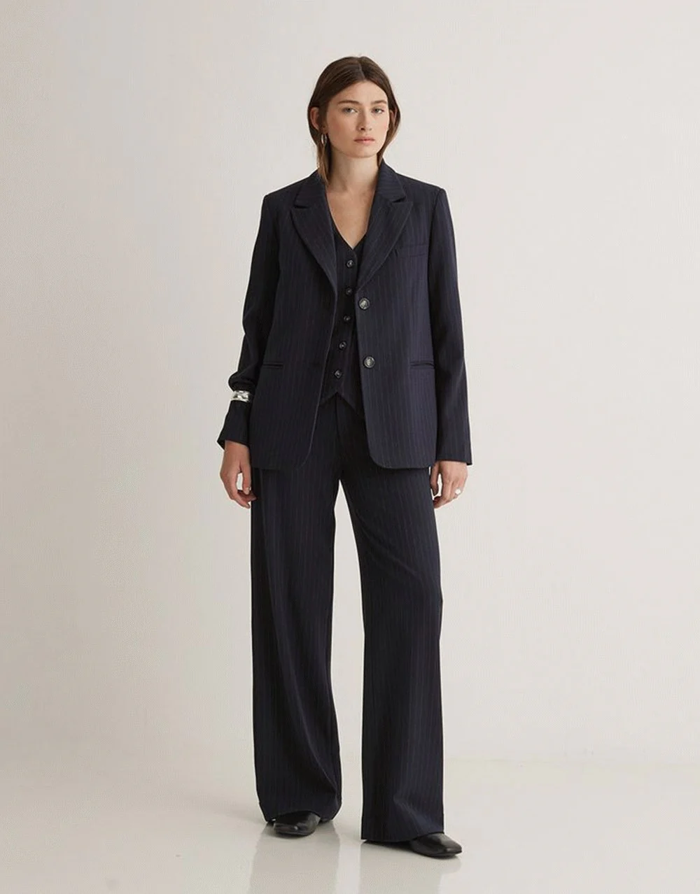 Yerse - Wide Leg Striped Pants - Image 5